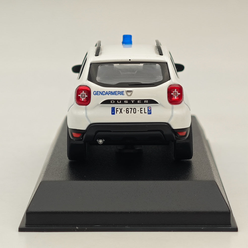 1/43 Scale Norev Dacia Duster 2020 Gendarmerie K9 Unit Diecast Model Car - White - Collectible Police Vehicle for Display & Gifts