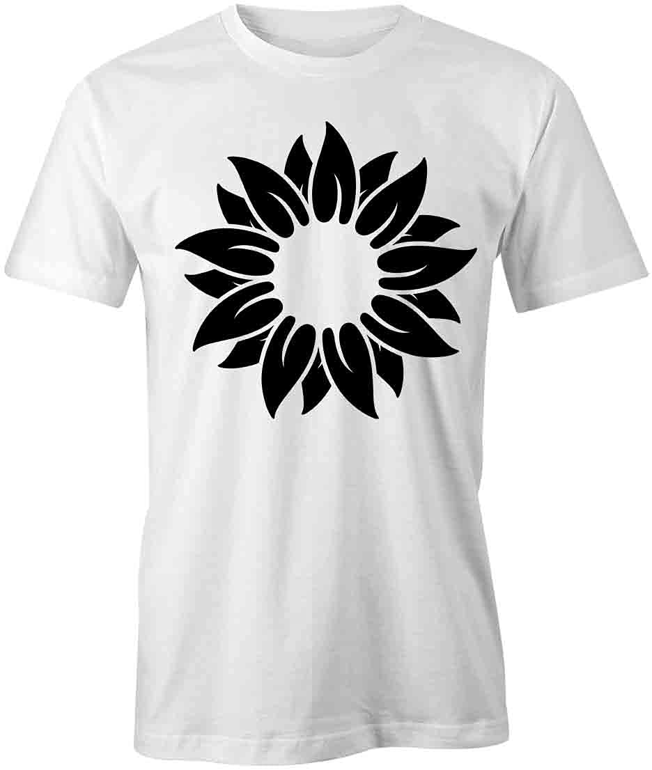 Sunflower Graphic T-Shirt for Women - Soft Cotton White Printed Tee | Casual Summer Outfit, Beach Wear, Festival Fashion