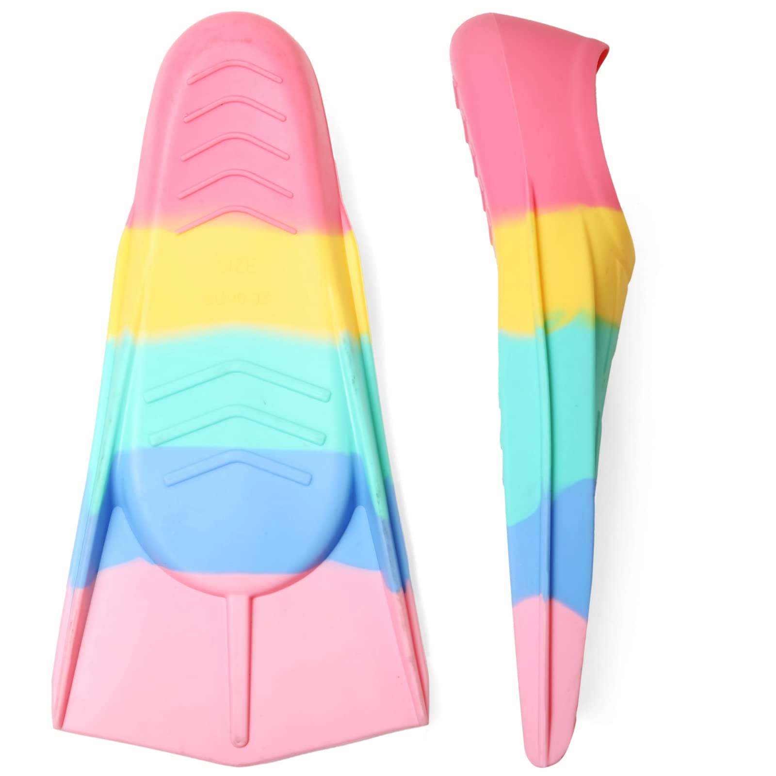 **Best Kids Swim Fins - Short Blade Non-Slip Heel Pool Training Flippers for Youth, Lightweight Design - Perfect for Swimming Lessons & Beach Fun**