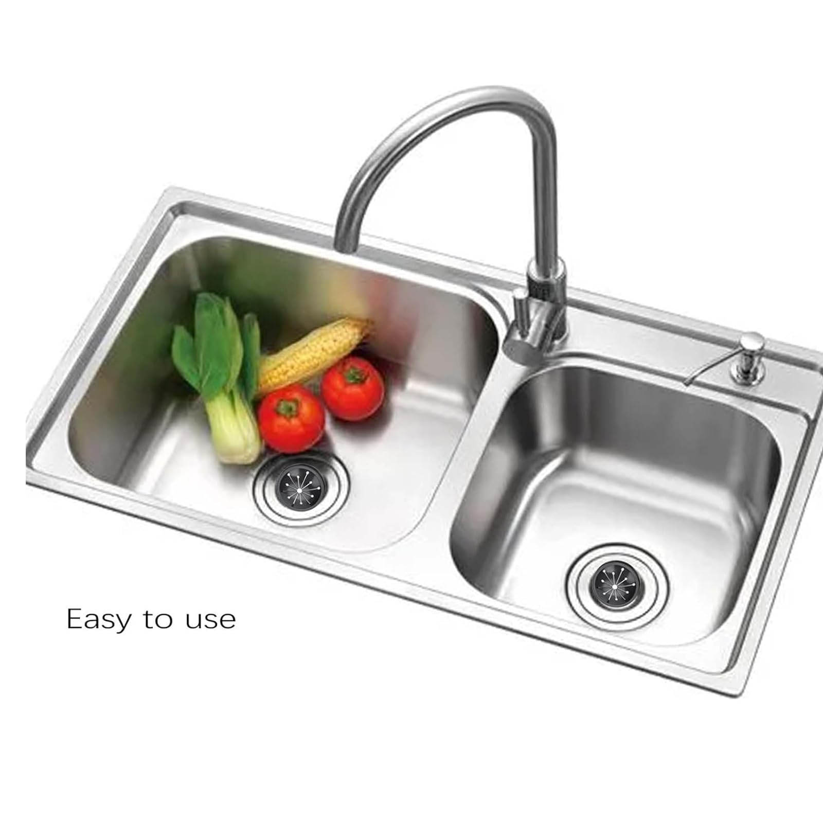 3-1/8 Inch Kitchen Sink Drain Splash Guard with Stopper - Multi-Functional Garbage Disposal Splash Protector for GE, Whirlaway, Sinkmaster & Waste King - Prevent Water Splashes & Food Debris in Your Kitchen Sink