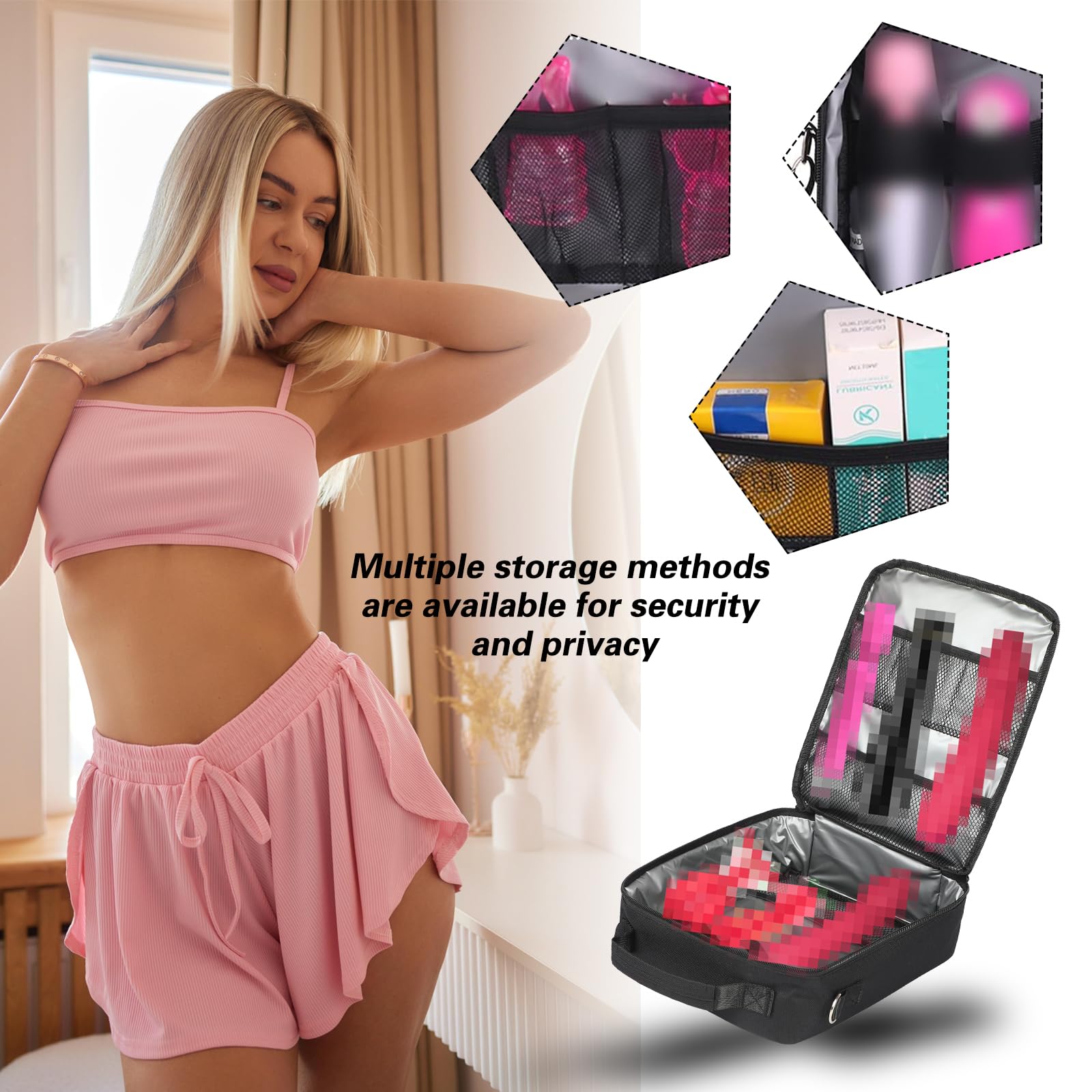 Secure Toy Storage Bag with Lock for Women & Men - Portable Game Toy Organizer Box for Personal Items - Perfect for Travel, Home & Office Organization