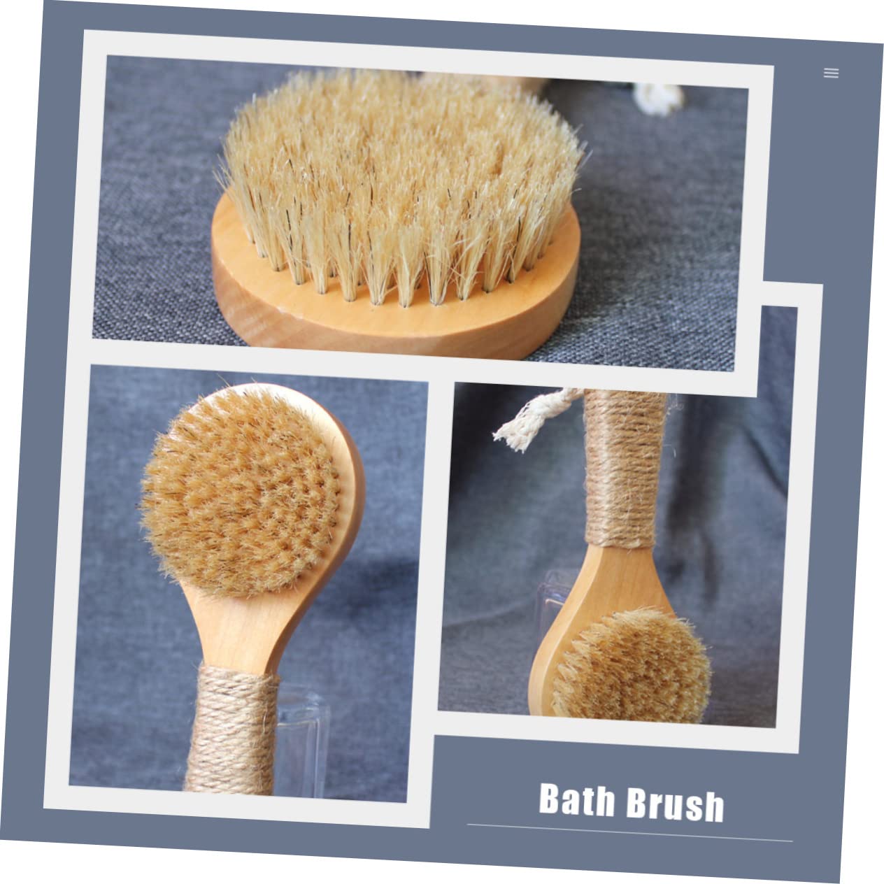 FOMIYES Hanging Bath Brush with Anti-Slip Short Handle - 20CM Body Scrubber with Sturdy Bristles for Shower & Exfoliation - Perfect for Back Cleaning, Foot Scrub, and Spa Relaxation at Home