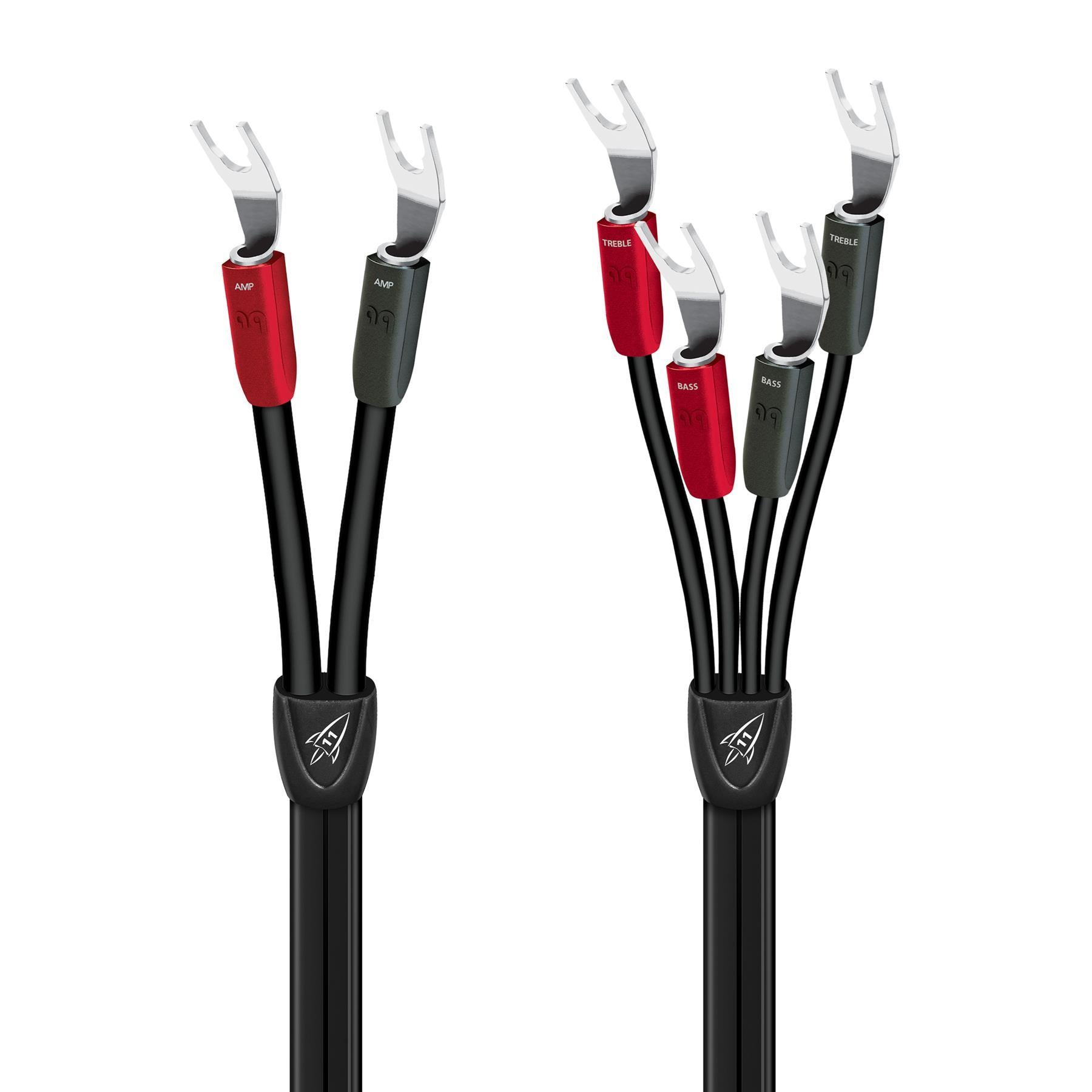 AudioQuest Rocket 11 High-Performance Speaker Cables - Premium Oxygen-Free Copper Conductors for Crystal Clear Audio - Perfect for Home Theater Systems & Hi-Fi Speakers