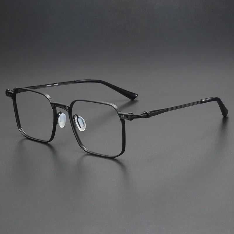 Aror Unisex Full Rim Big Square Titanium Eyeglasses 49418 - Lightweight Durable Frame for Men & Women - Perfect for Reading, Work, and Everyday Use
