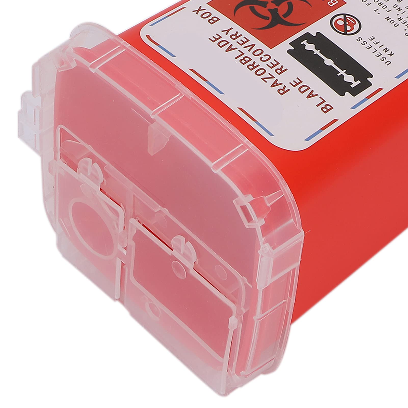 Professional Sharps Disposal Container for Barber Shops & Salons - Safe Razor Blade Disposal Box (Red) | Ideal for Hair Salons, Tattoo Studios & Medical Facilities