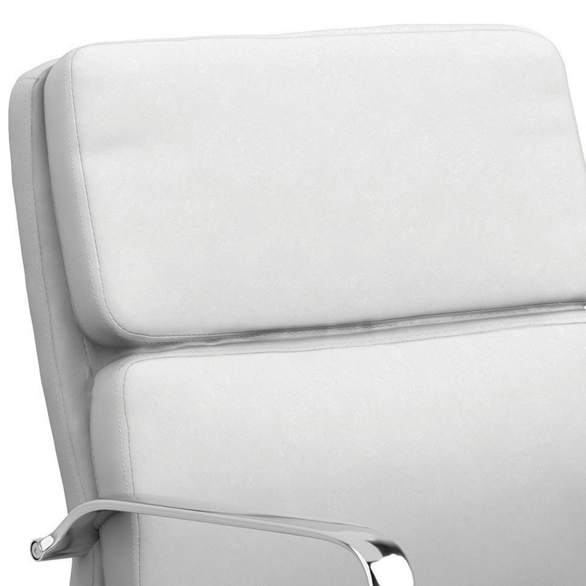 Benjara Gray Leatherette Office Chair with Padded Back & Top Panel - Ergonomic Desk Chair for Home Office, Gaming & Workspace Comfort