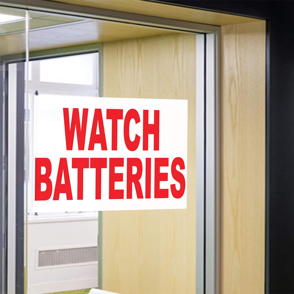 Premium Red Industrial Vinyl Safety Decal Stickers - Multiple Sizes (36x24 Inches) - Durable Watch Batteries & Business Labels - Perfect for Workplace Safety Signs, Equipment Labeling & Industrial Organization