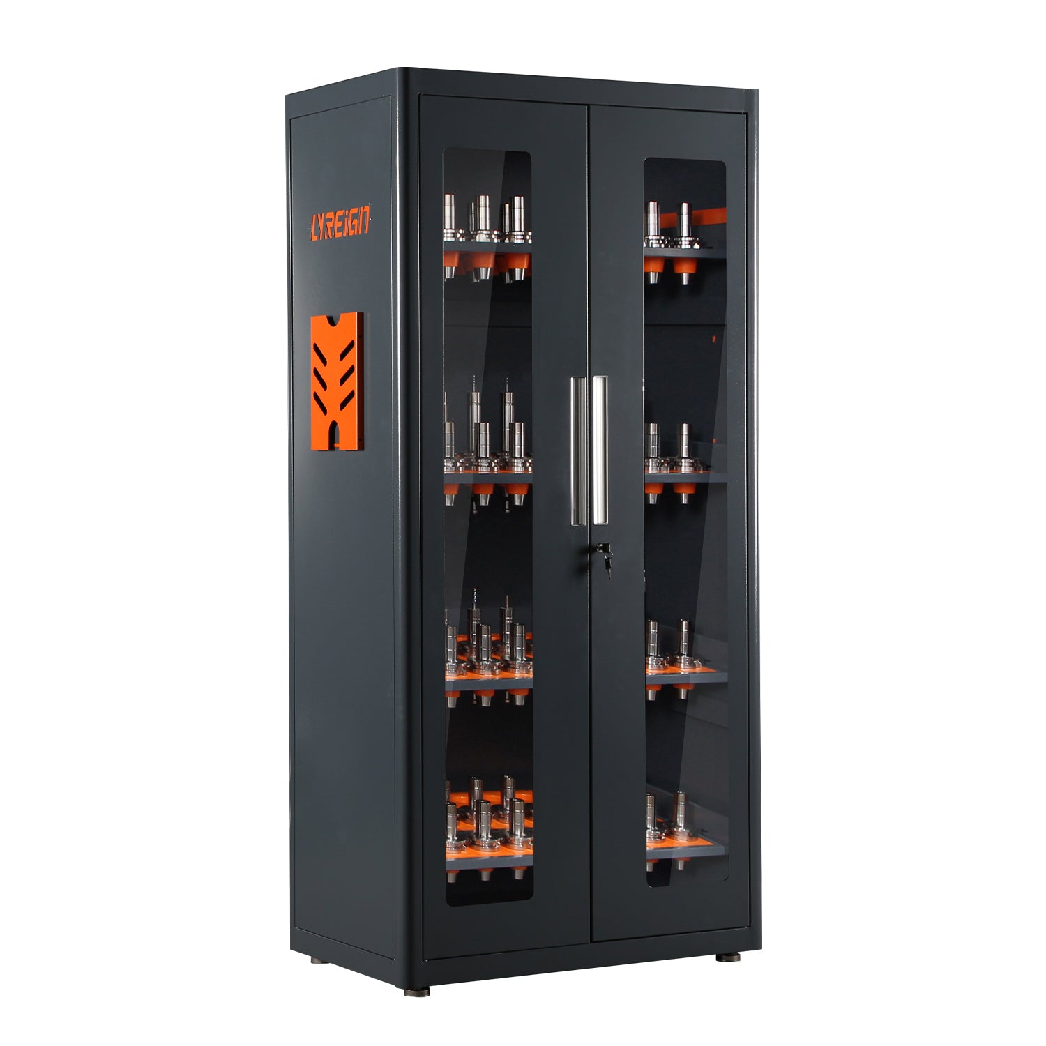 High-Quality CNC Tool Cabinet & CAT40 Tool Holder Storage System - Durable Workshop Organization for CNC Machines