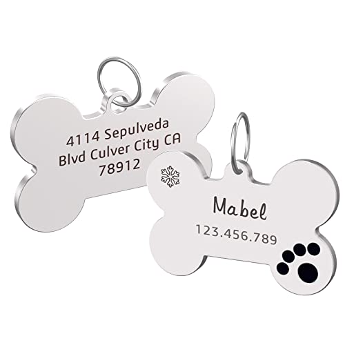 Personalized Pet ID Tags - Custom Engraved Dog & Cat Tags with Double-Sided Option | Perfect for Pet Safety & Travel Accessories