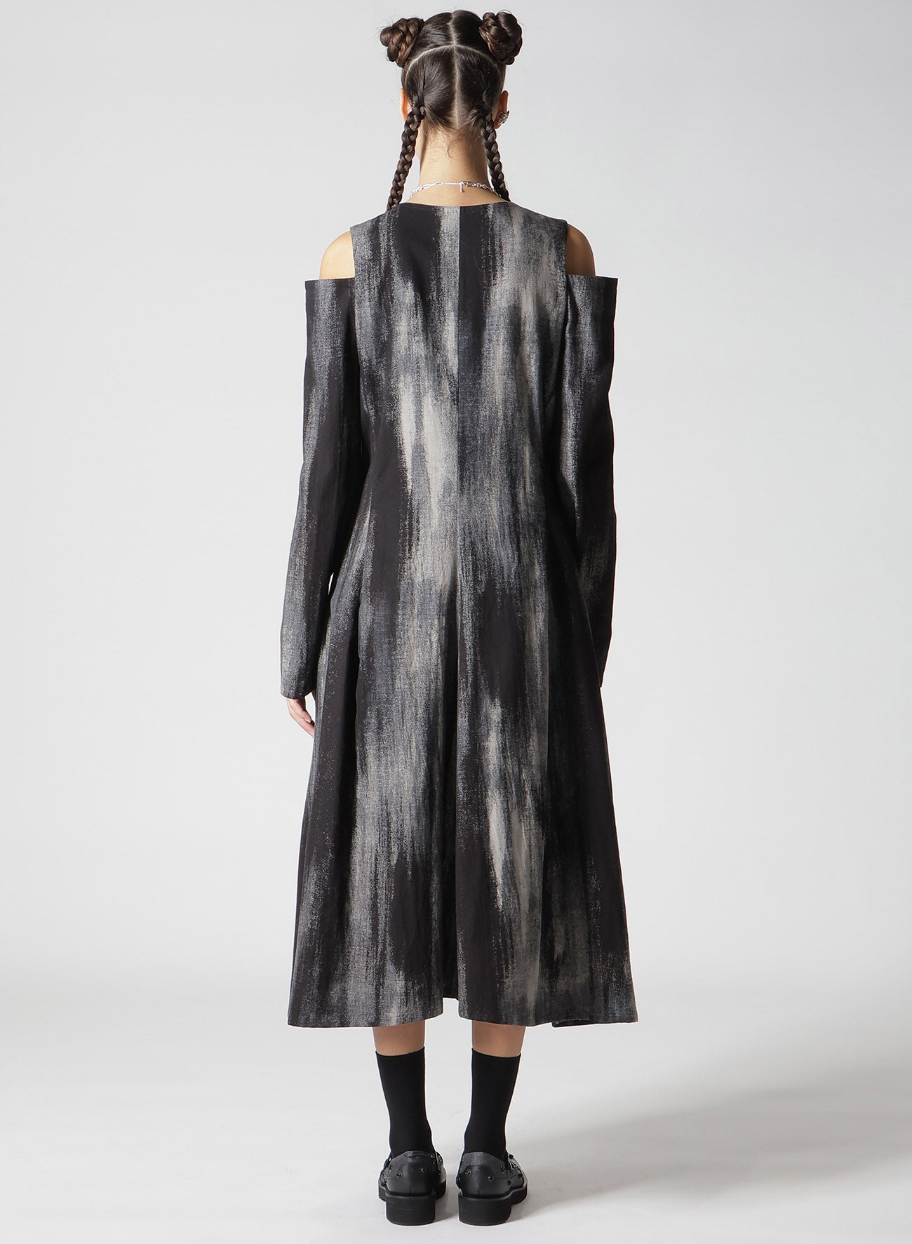 DISCHARGE PT Denim Open Shoulder Dress - Stylish Casual Summer Dress for Women, Perfect for Beach, Parties & Date Nights