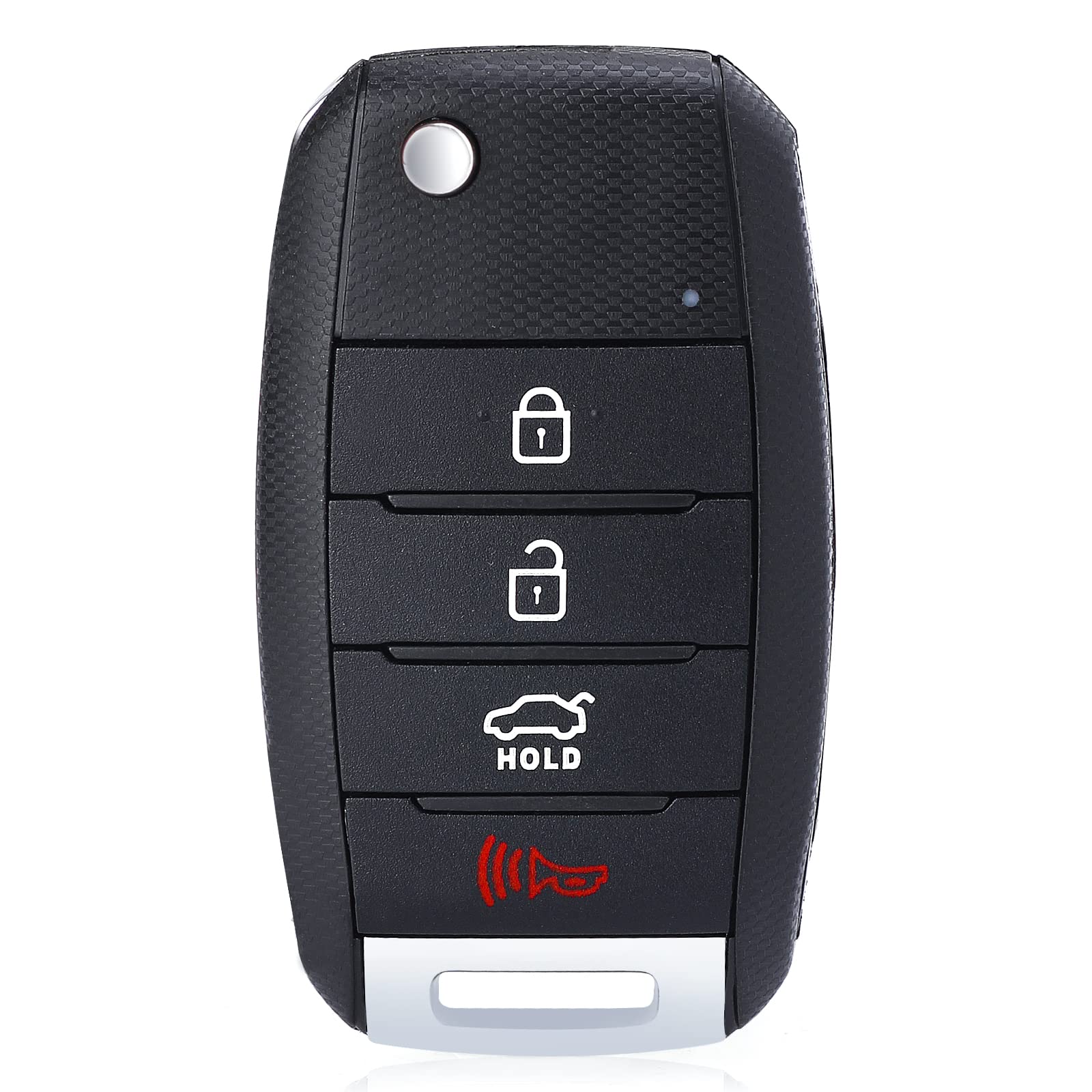 Kia Optima Flip Remote Key Fob (2016-2020) - 4 Button 434MHz Keyless Entry Car Control Transmitter with FCC ID SY5JFRGE04 | Replacement for P/N 95430-D4010 | Perfect for Lost/Damaged Keys & Remote Start Access