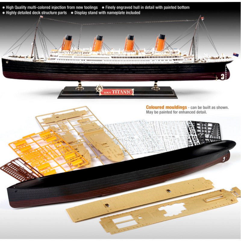 1/400 Scale RMS Titanic White Star Line Model Ship - Detailed Collectible Display for History Enthusiasts & Home Decor | Perfect for Titanic Fans, Museum Replicas, and Nautical Themed Rooms