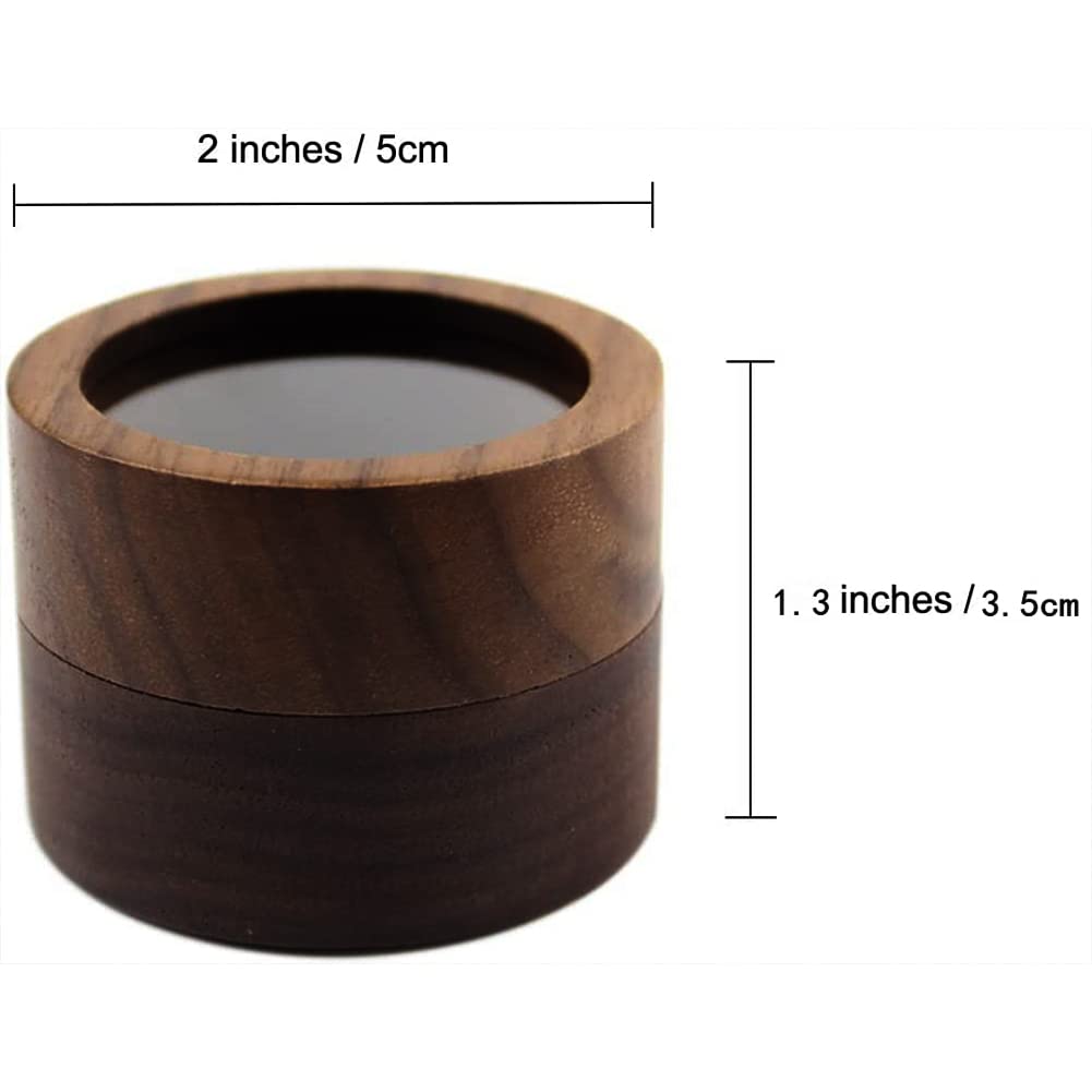 Gigicloud Wooden Engagement Ring Box with Open Window - Transparent Jewelry Box for Proposal, Wedding, Anniversary & Birthday Gifts - Perfect for Romantic Surprises & Special Occasions