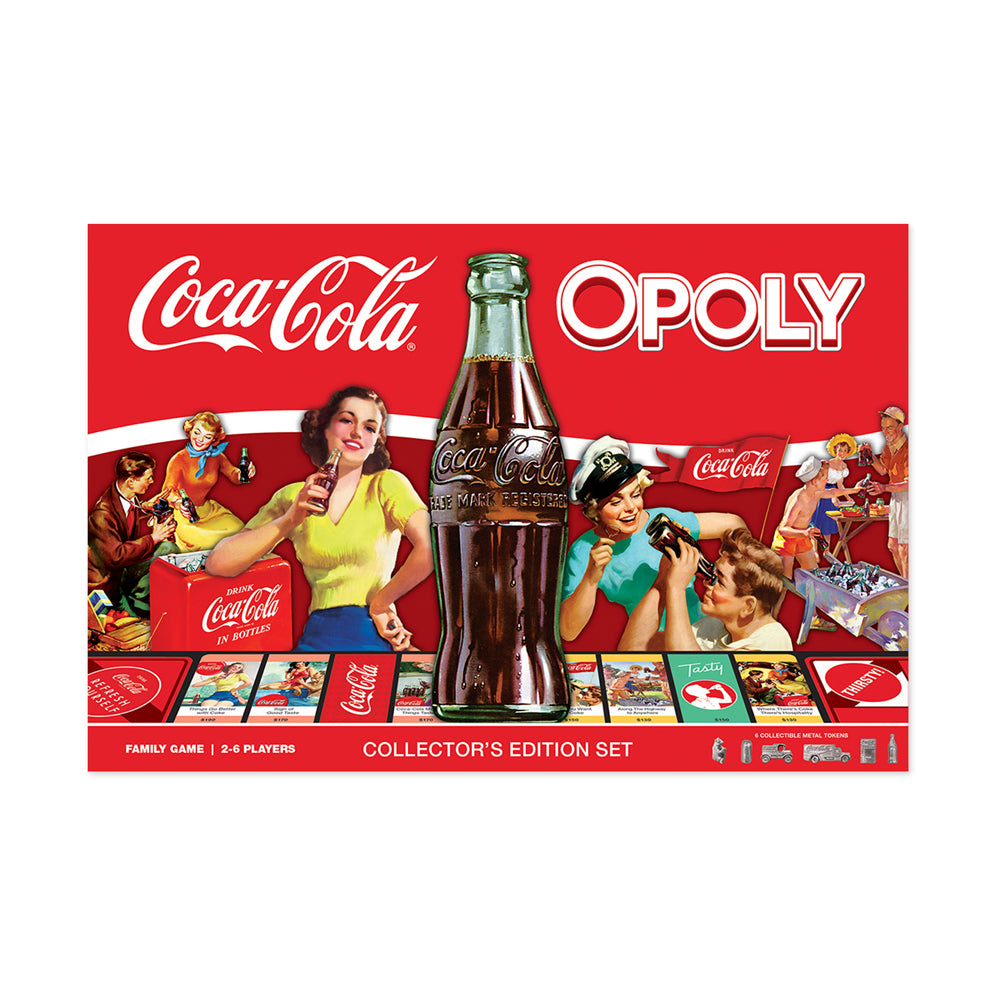 Coca Cola Monopoly Collector's Edition Board Game - Classic Family Game Night Fun for Coke Fans & Collectors