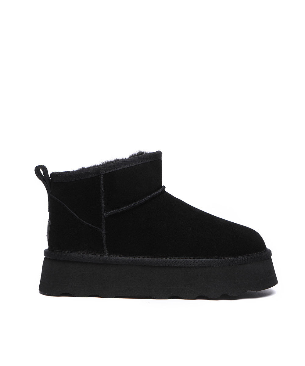 Women's UGG Platform Ultra Mini Boots - Cozy Winter Shearling Lined Booties for Casual & Street Style | Perfect for Snow, Outdoors & Everyday Wear