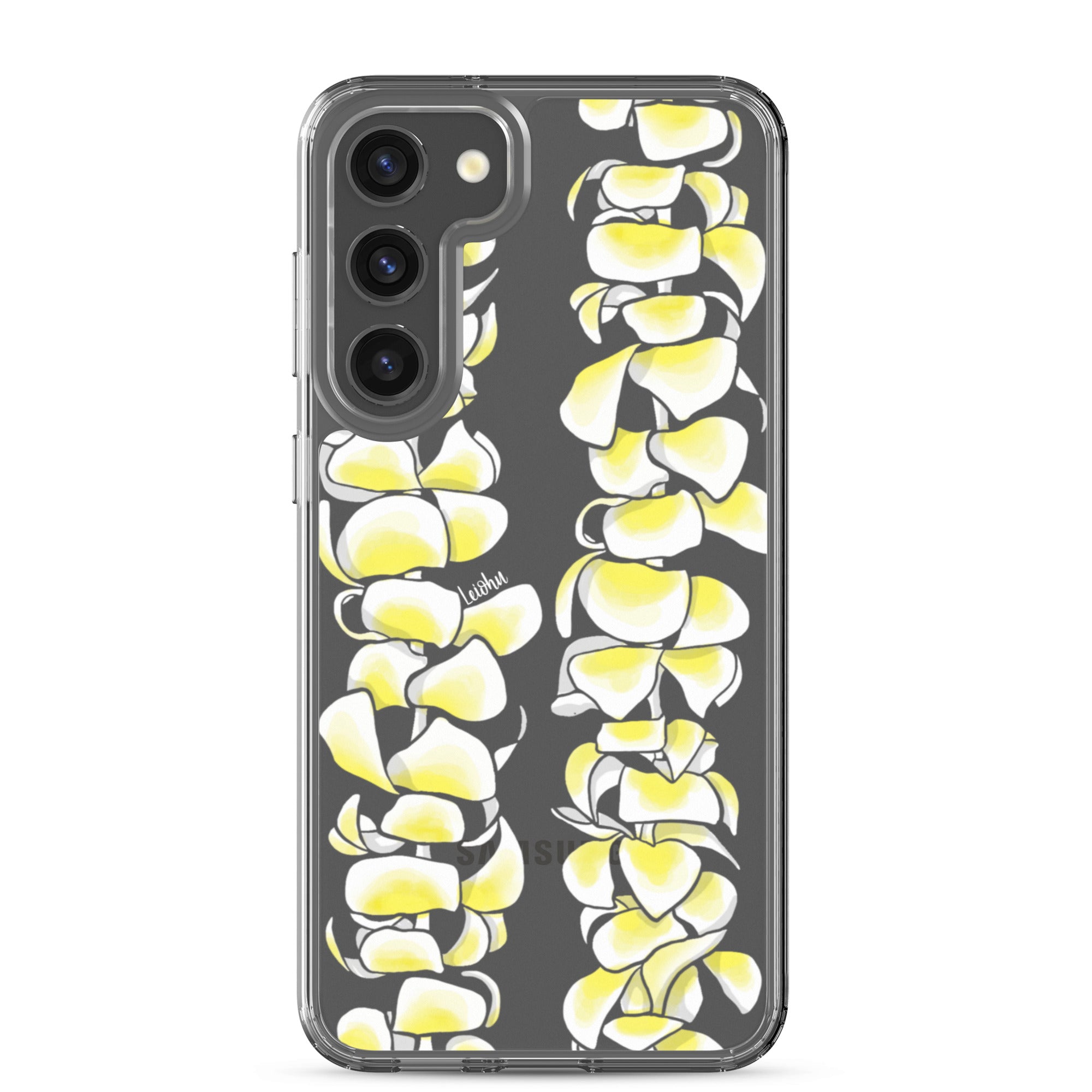 Plumeria Clear Phone Case for Samsung Galaxy - Slim Protective Cover for Everyday Use & Travel