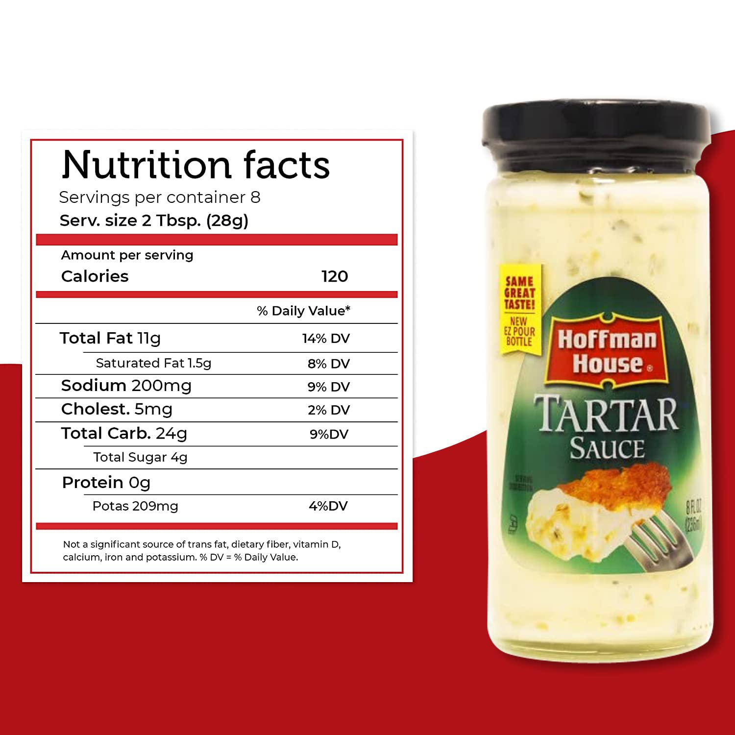 Hoffman House Tartar Sauce - Premium Seafood Condiment for Fish, Shrimp & Crab - Perfect for Sandwiches, Dips & Seafood Platters
