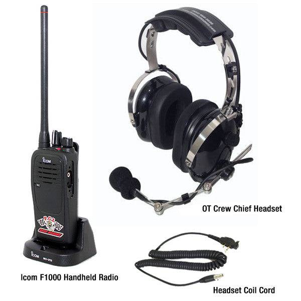 ICOM Crew Chief Package - Professional Two-Way Radio Communication System for Trucking, Construction & Emergency Response Teams