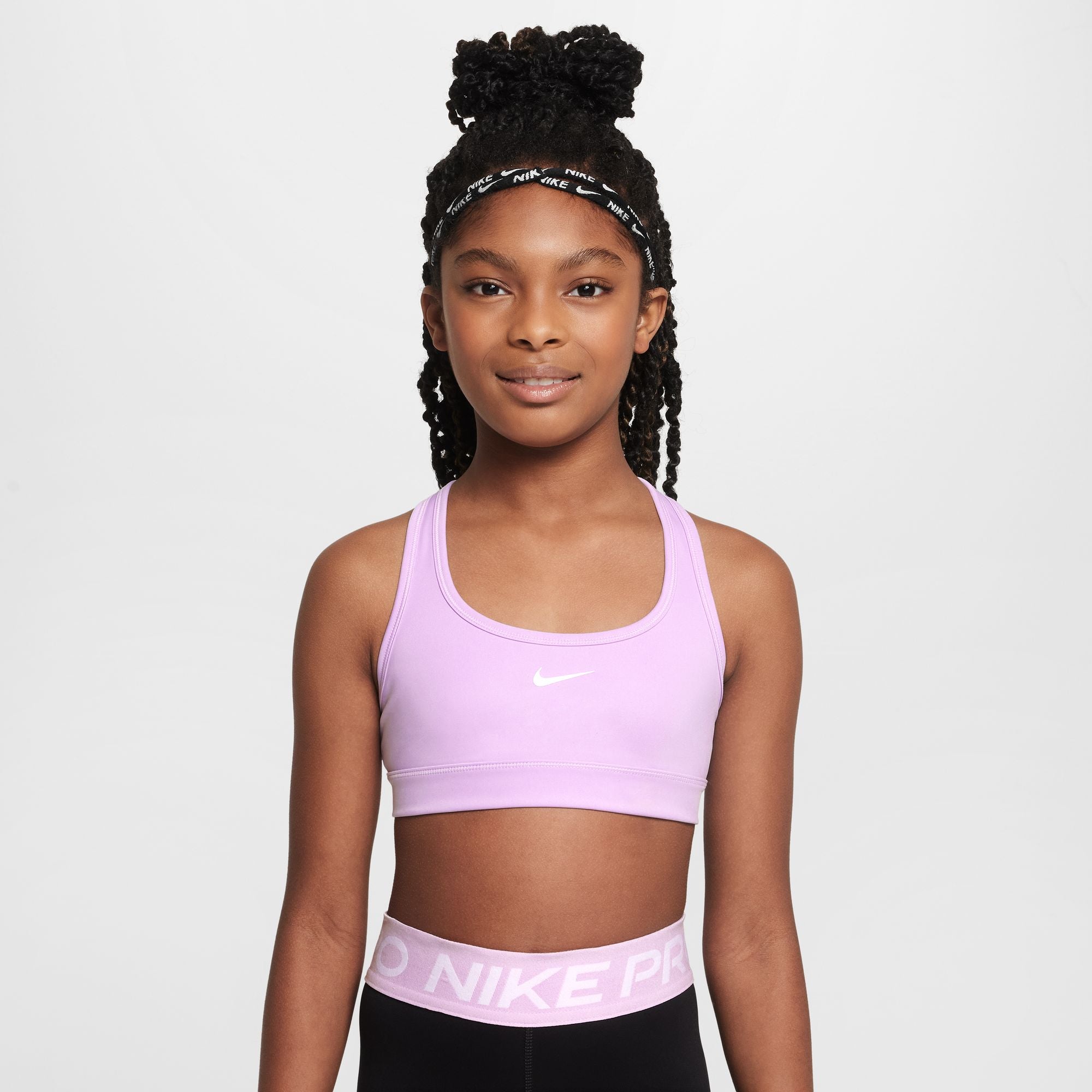 Nike Youth Swoosh Sports Bra for Girls - Breathable Workout Top for Running, Yoga & Gym - Comfortable Athletic Support for Active Teens