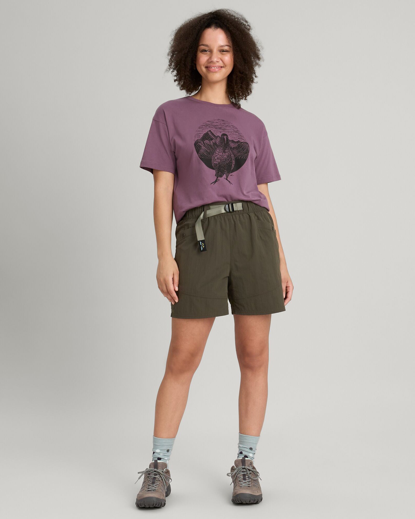 EVRY Day Women's Cargo Shorts - Dark Moss Green Casual Outdoor Hiking Shorts for Summer Travel & Adventure
