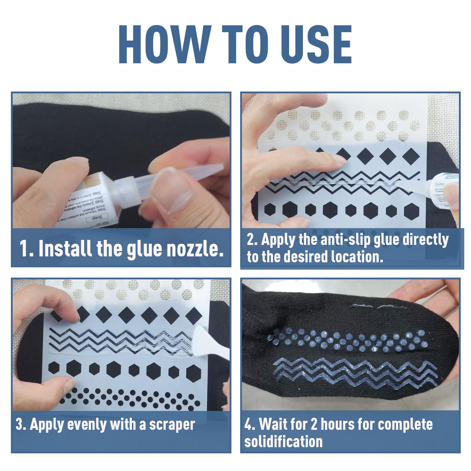 **Anti-Slip Sock Glue 3.5oz – Transparent Waterproof Fabric Adhesive for Socks, Pet Socks & Floor Mats | Latex-Free, Washable & Non-Toxic | Perfect for Dance, Yoga & Home Safety**
