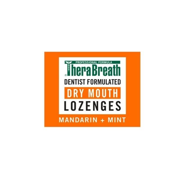TheraBreath Dry Mouth Relief Lozenges - Mandarin Mint Flavor, 100 Count (5.8 oz) - Sugar-Free, Dentist-Recommended for Dry Mouth & Bad Breath - Perfect for Travel, Work & Post-Dental Care