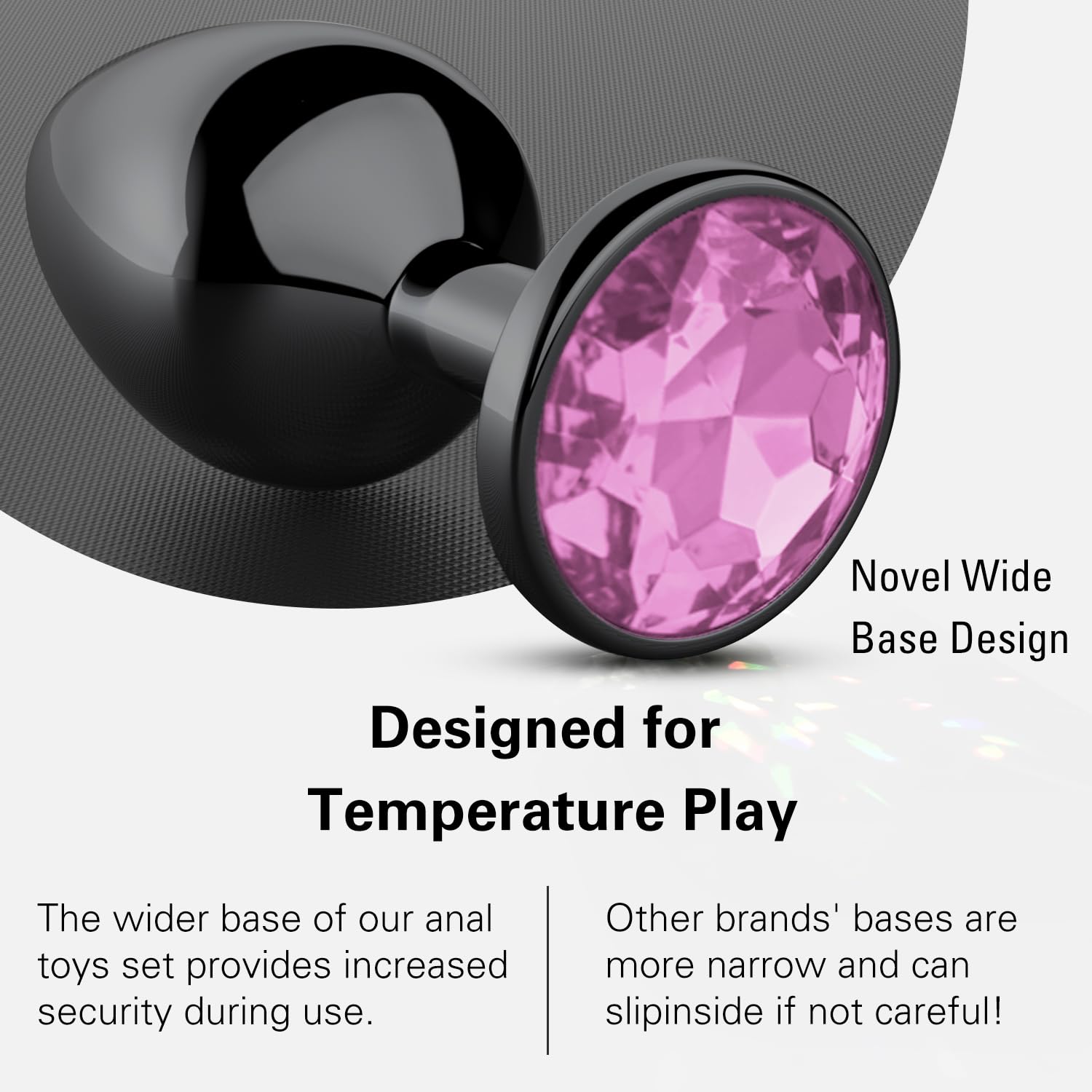 **4-Piece Anal Plug Beginner Set - Jewel Butt Plugs for Anal Training & G-Spot Stimulation | Comfortable & Safe Sex Toys for Men, Women & Couples | Perfect for Solo Play & Couples' Intimacy**