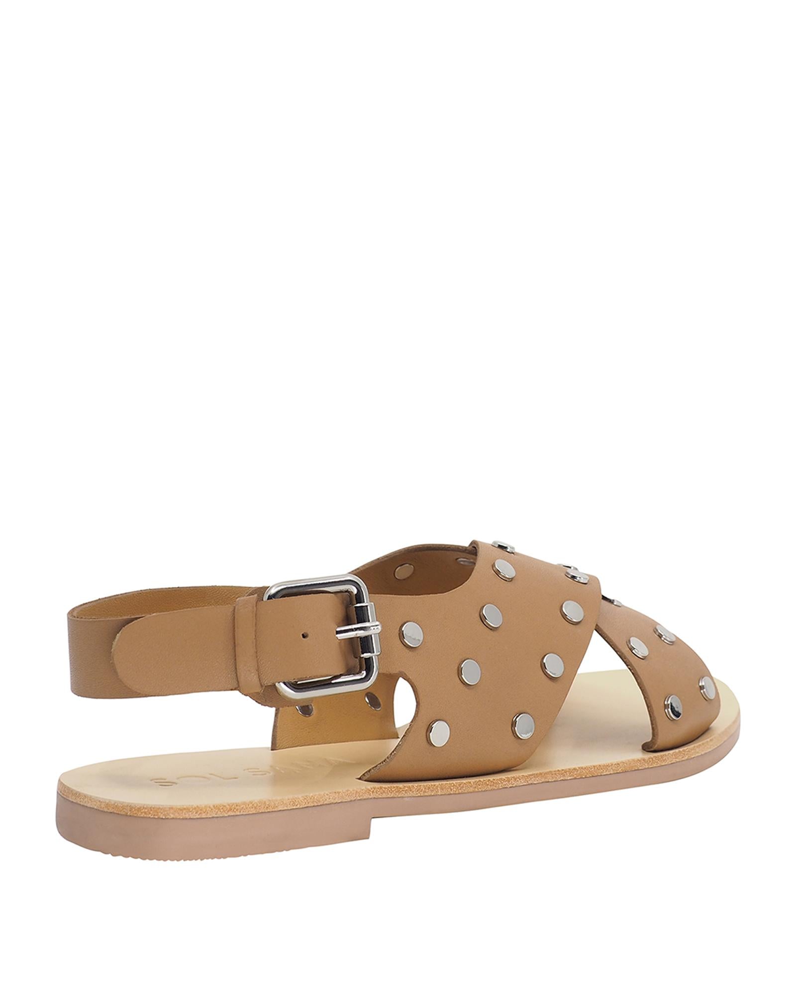 Kyra Women's Tan & Silver Sandals - Comfortable Casual Summer Beach Flip Flops for Outdoor Walking, Travel, and Vacation