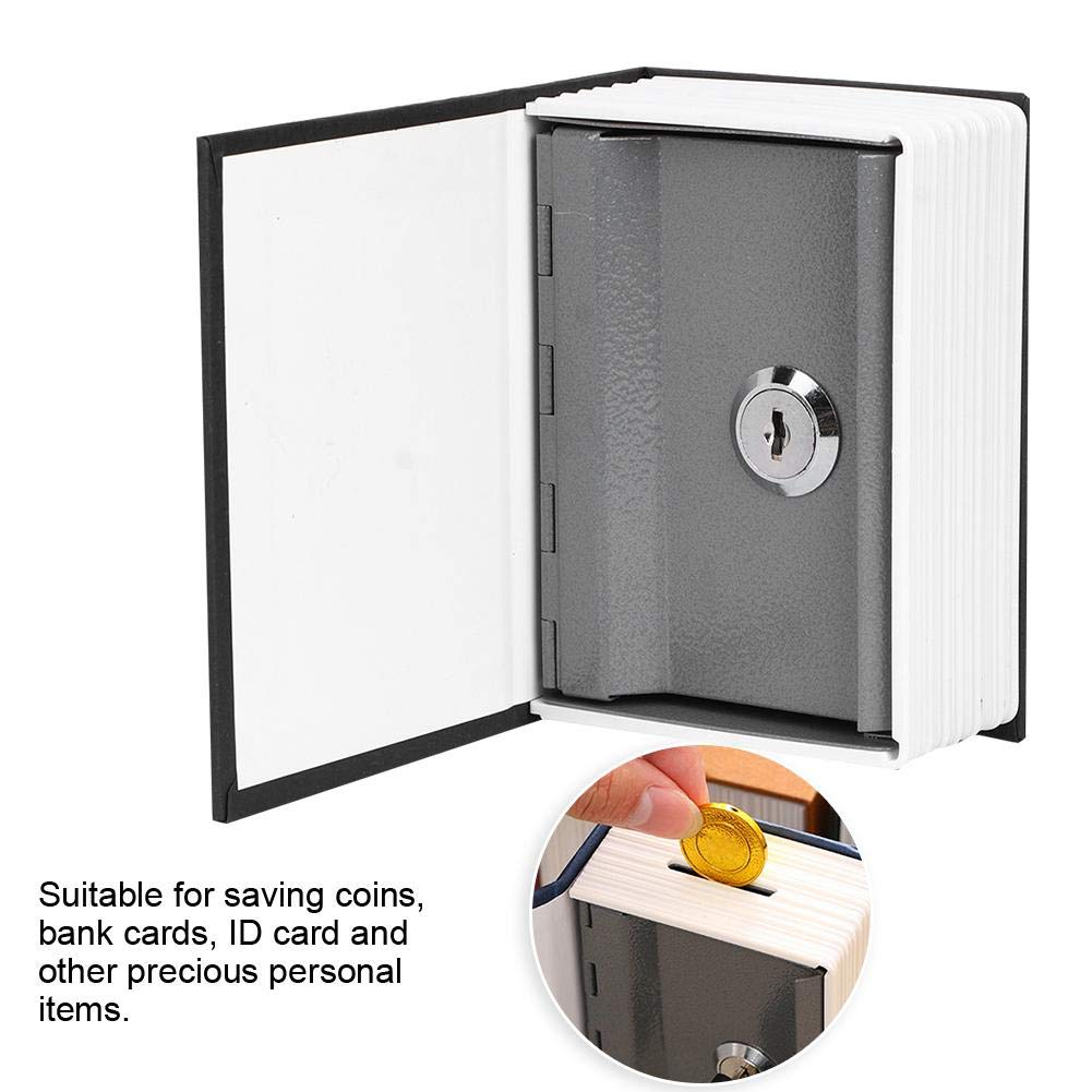 Mini Book Safe Box with Keys - Waterproof Security Lock Case for Money, Cash, Jewelry & Bank Cards - Simulation Dictionary Design - Perfect for Home, Office & Travel Security Storage