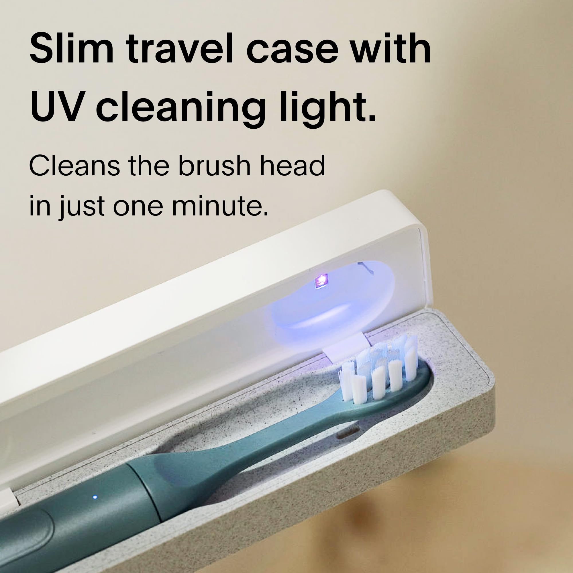 Eco-Friendly Electric Toothbrush for Adults | California-Designed Slim Sonic Toothbrush with 40-Day Battery & Travel Case | Durable Oral Care Kit for Home & Travel Use