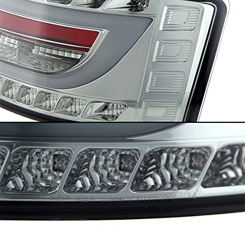 AKKON LED Tail Lights for 2005-2008 Audi A6 & A6 Quattro - Smoke Light Tube Design Replacement for OE LED Models - Perfect for Night Driving & Custom Car Upgrades