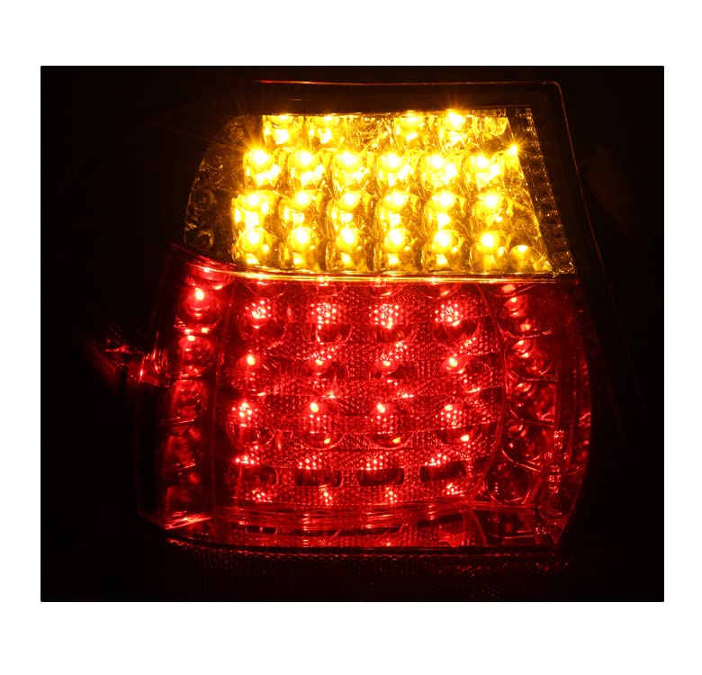 Bright Red LED Tail Brake Lights Rear Lamps - Compatible with 2002-2005 BMW 3 Series E46 Sedan 4Dr - Enhanced Visibility & Safety for Night Driving
