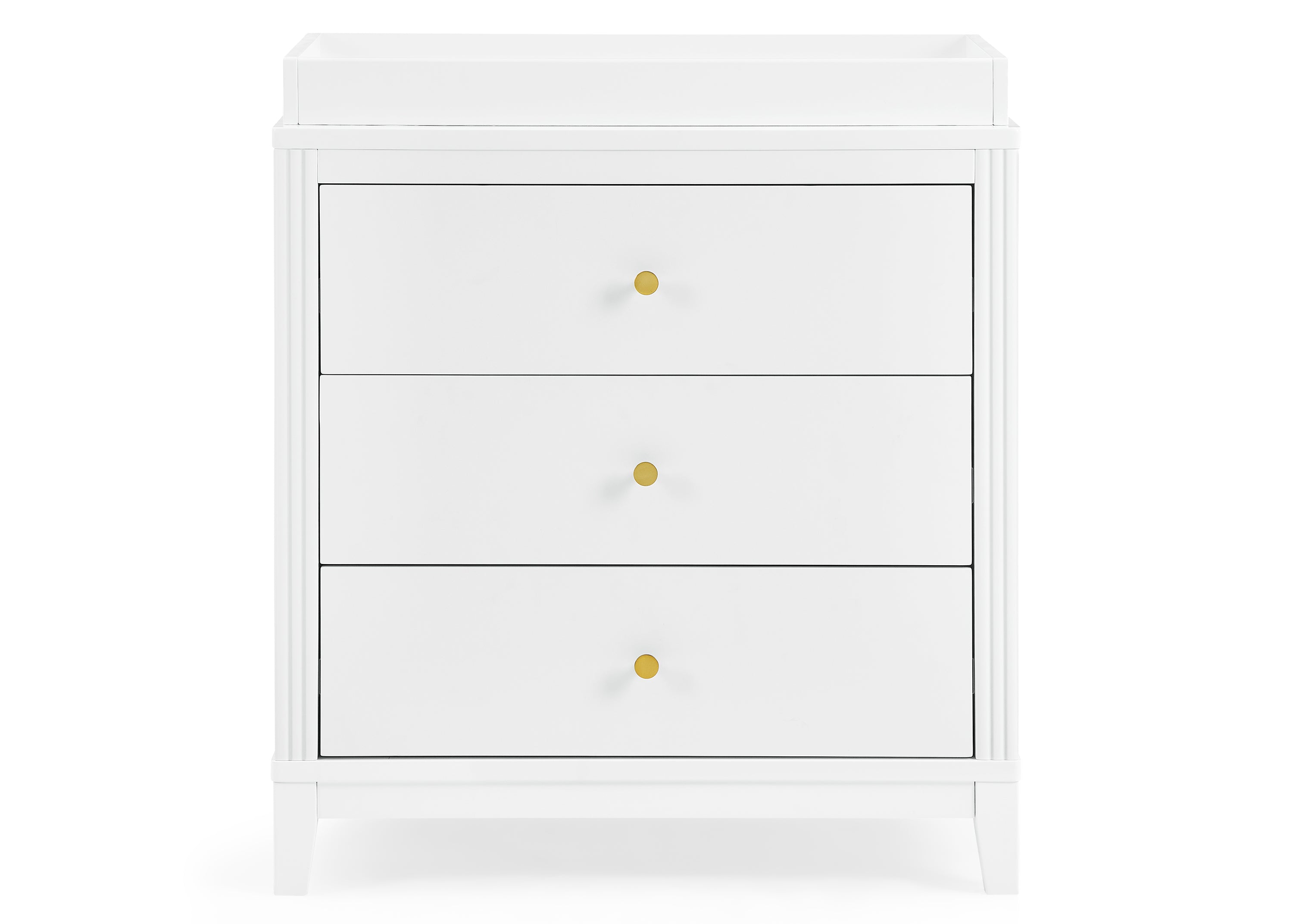 Eloise 3 Drawer Dresser with Changing Top & Interlocking Drawers - Nursery Storage Solution for Baby Clothes, Diapers & Essentials | Modern Baby Changing Table & Dresser Combo for Nursery Organization
