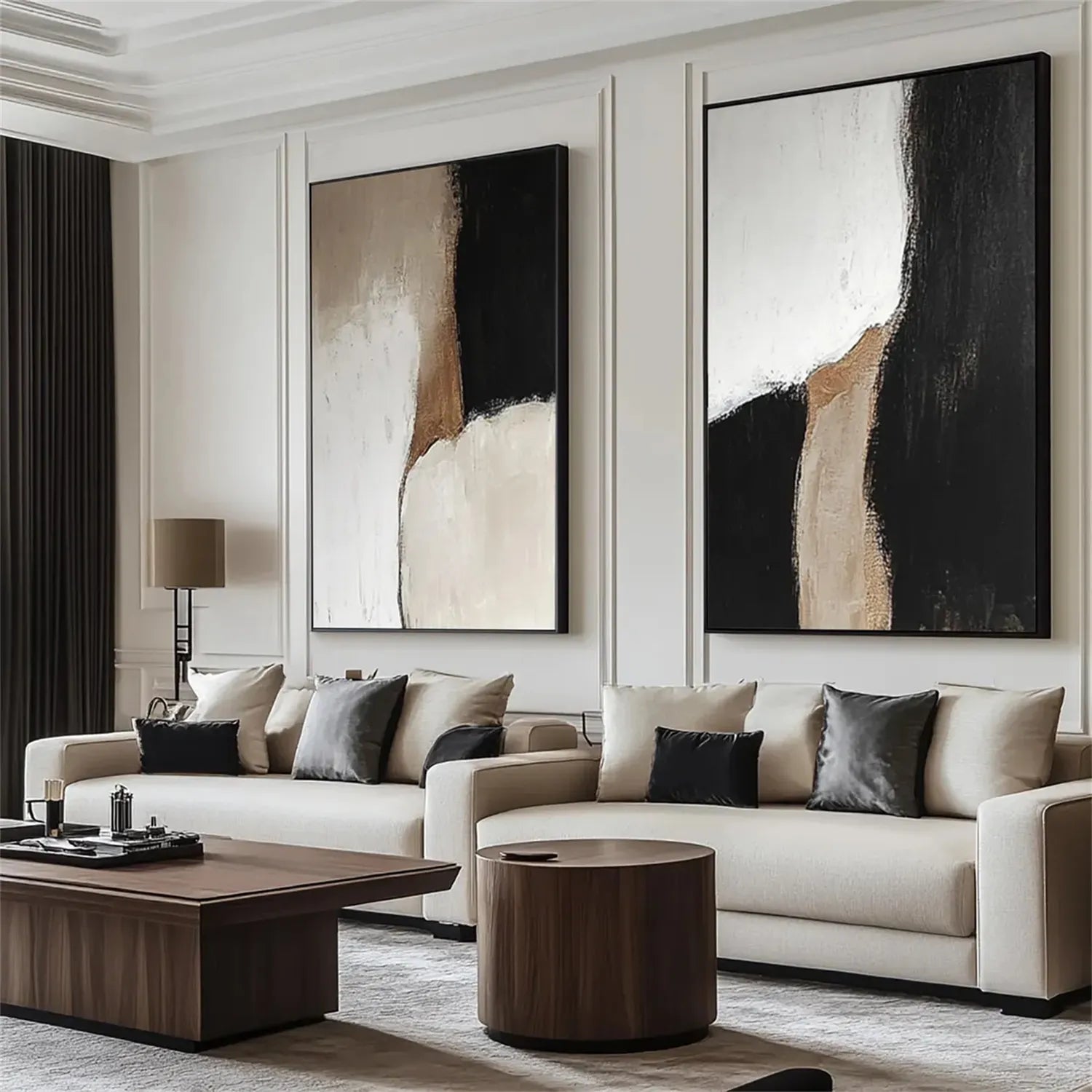 Abstract Tranquility Set of 2 Wall Art Paintings - Modern Canvas Prints for Living Room, Bedroom & Office Decor #WS193 | Home & Office Wall Decorations