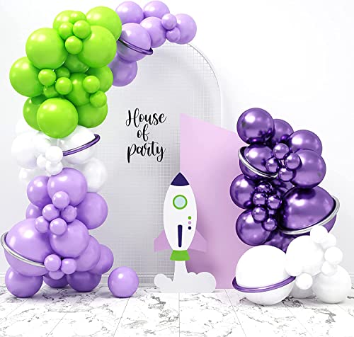 Purple White & Green
