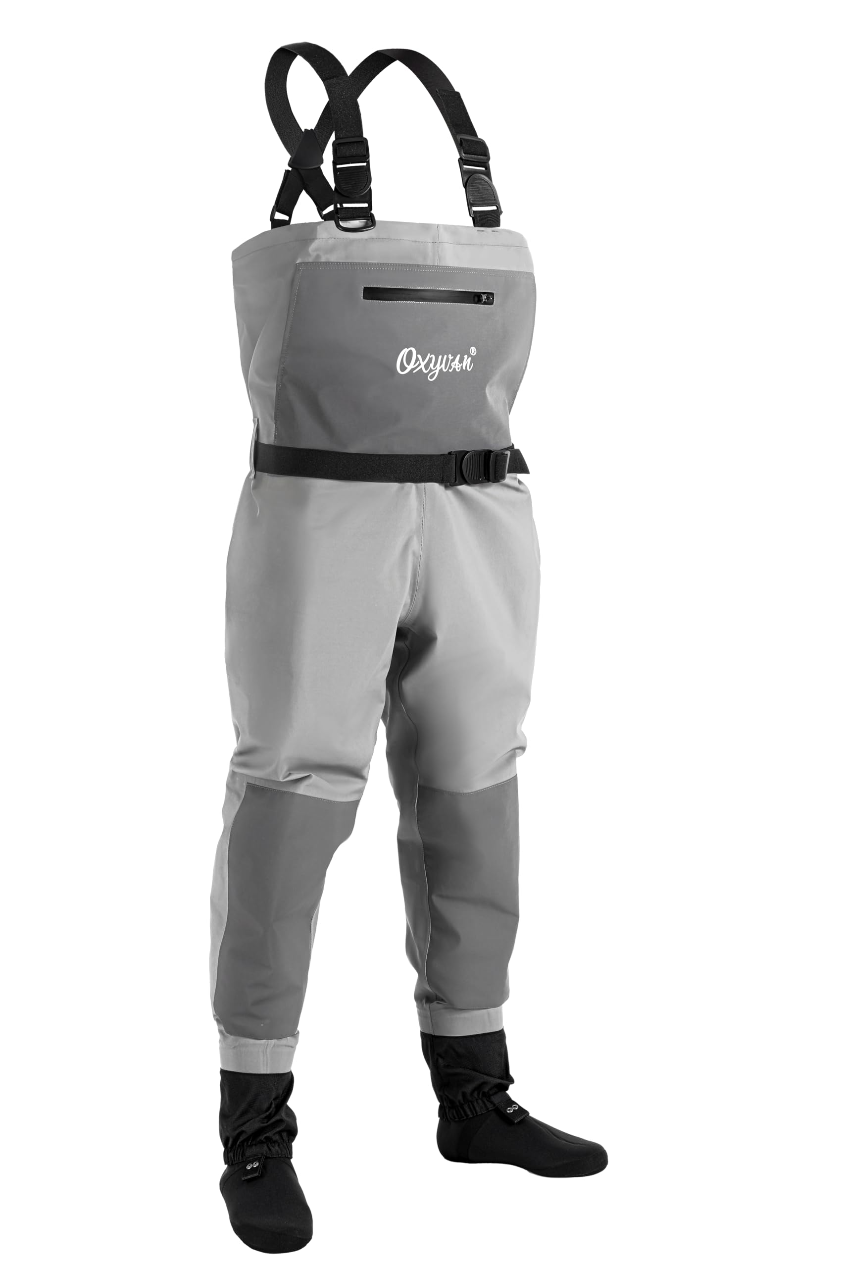 OXYVAN Breathable Waterproof Stocking Foot Chest Waders for Men & Women - Fly Fishing, Hunting & Outdoor Adventures