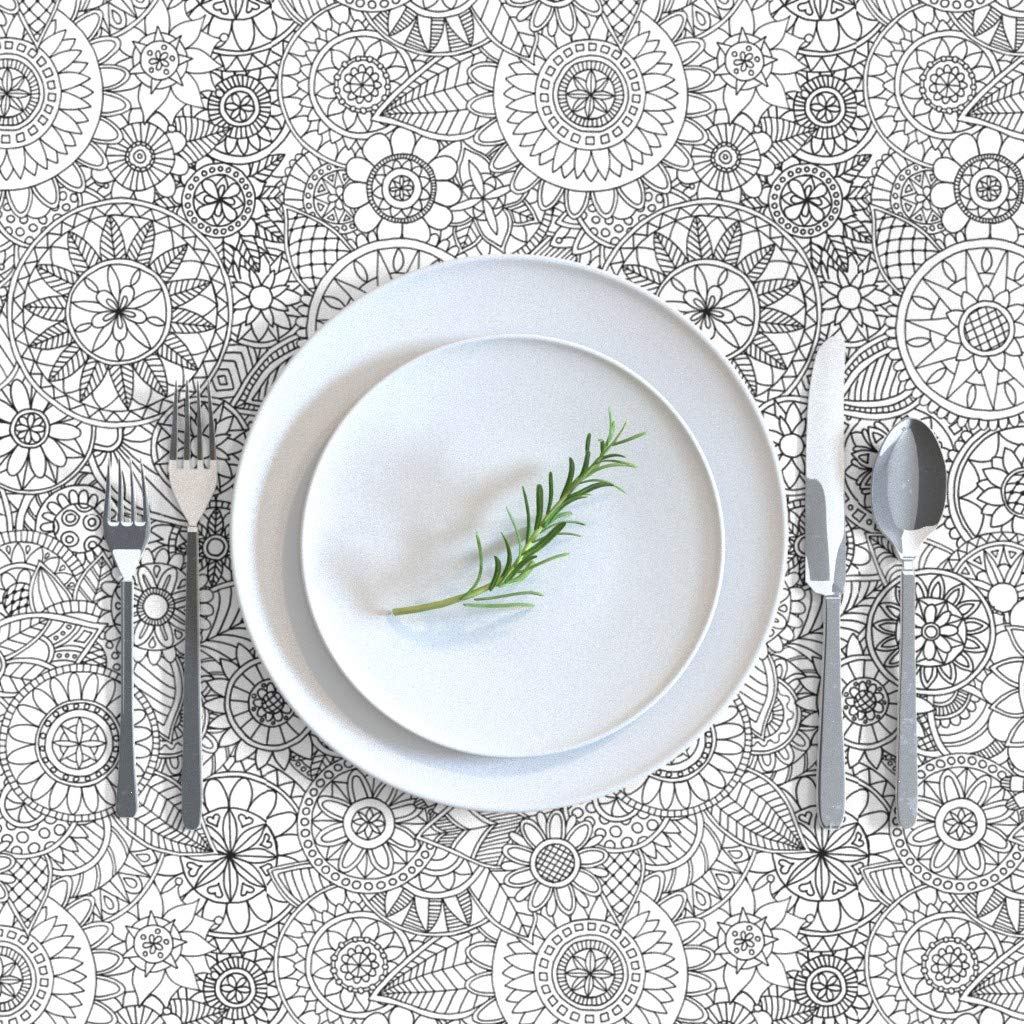 Custom Printed Cotton Sateen Tablecloth 70