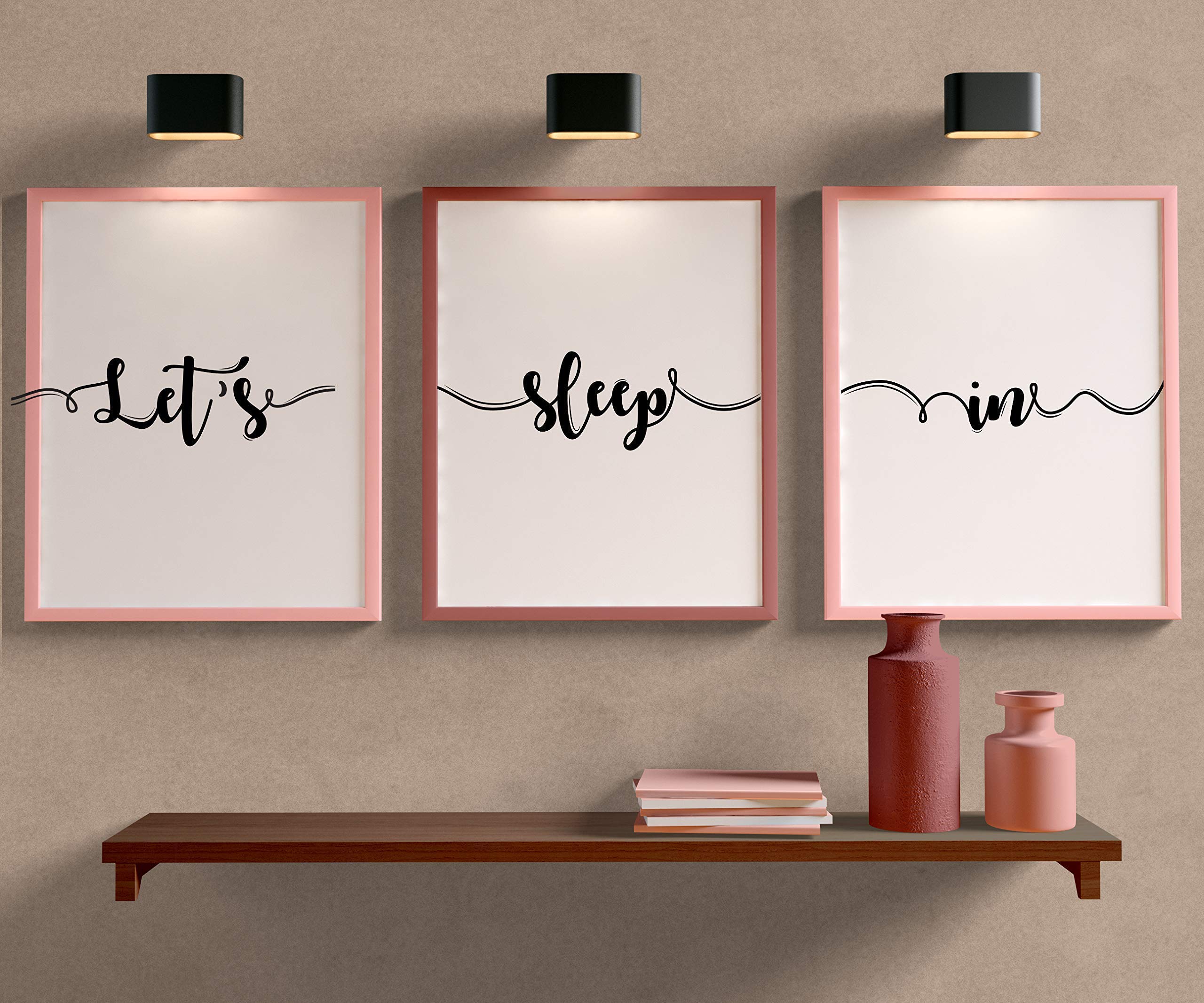 Cute Wall Art Set of 3 Unframed 8x10 Prints - Minimalist Bedroom & Living Room Decor - Perfect for Home, Nursery, and Office Wall Decoration