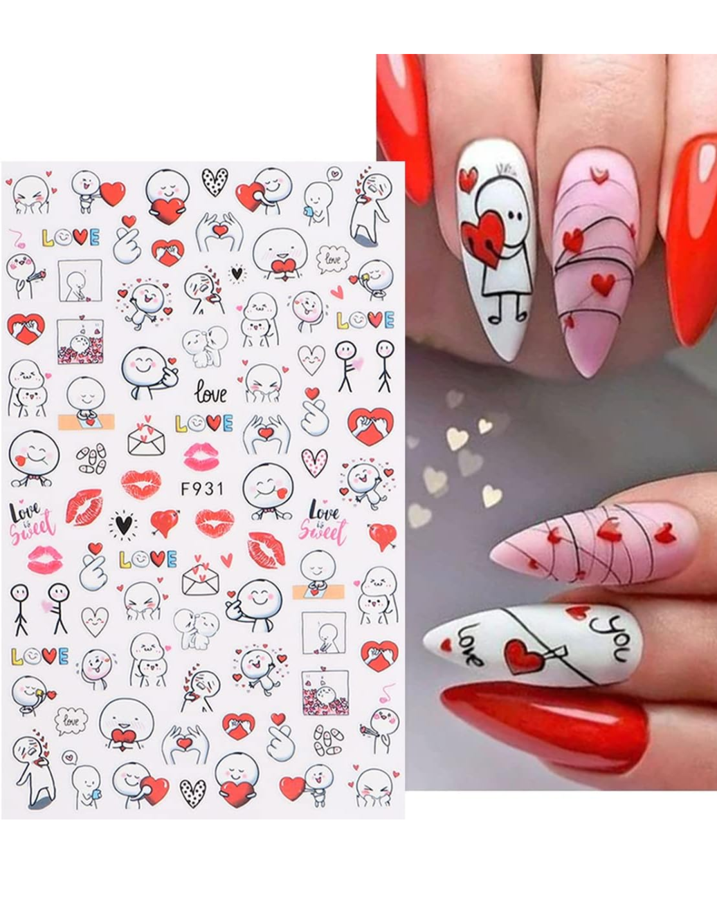 Valentine's Day Stickers - Romantic Love Decals for DIY Crafts, Scrapbooking, and Gift Wrapping | Perfect for Cards, Journals, and Party Decorations