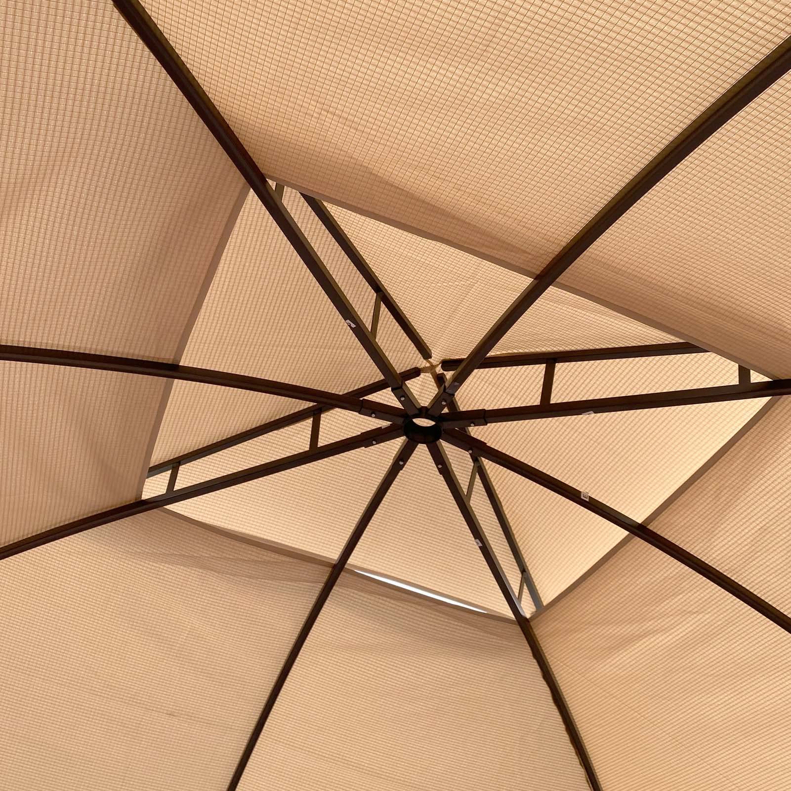 10x10 Ft Outdoor Gazebo Canopy with Curtains - Waterproof Patio Garden Tent for Shade, Backyard, Poolside & Outdoor Parties (Khaki, 10'x10') - Perfect for BBQs, Picnics, and Relaxing in Your Garden