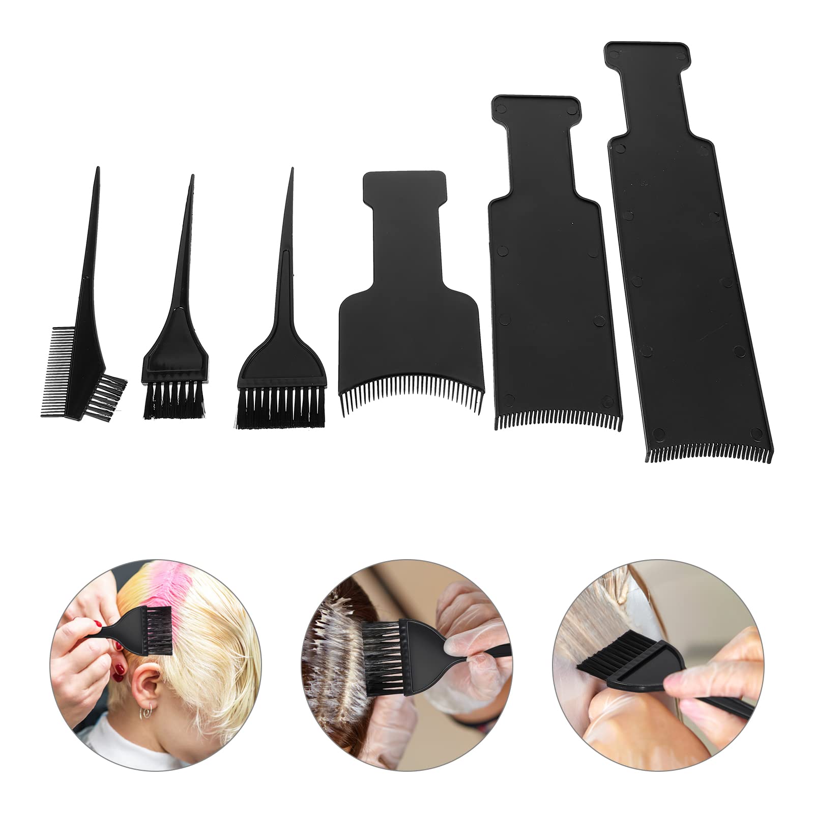 6pcs Professional Hair Dyeing Kit with Double-Sided Highlighting Board & Brushes - Salon-Grade Hair Coloring Tools Set for Home & Professional Use - Perfect for DIY Hair Coloring, Highlights, and Salon Styling