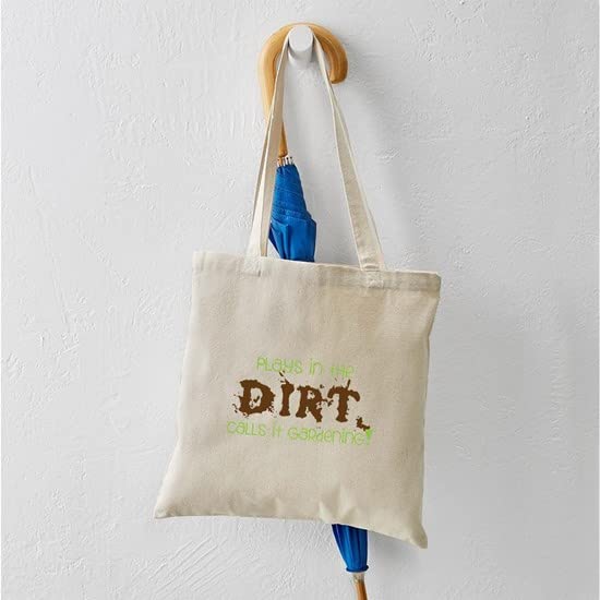 Dirty Dirt Tote Bag - Natural Canvas Reusable Shopping Bag for Groceries, Beach & Farmers Market | Eco-Friendly Cotton Tote with Sturdy Handles