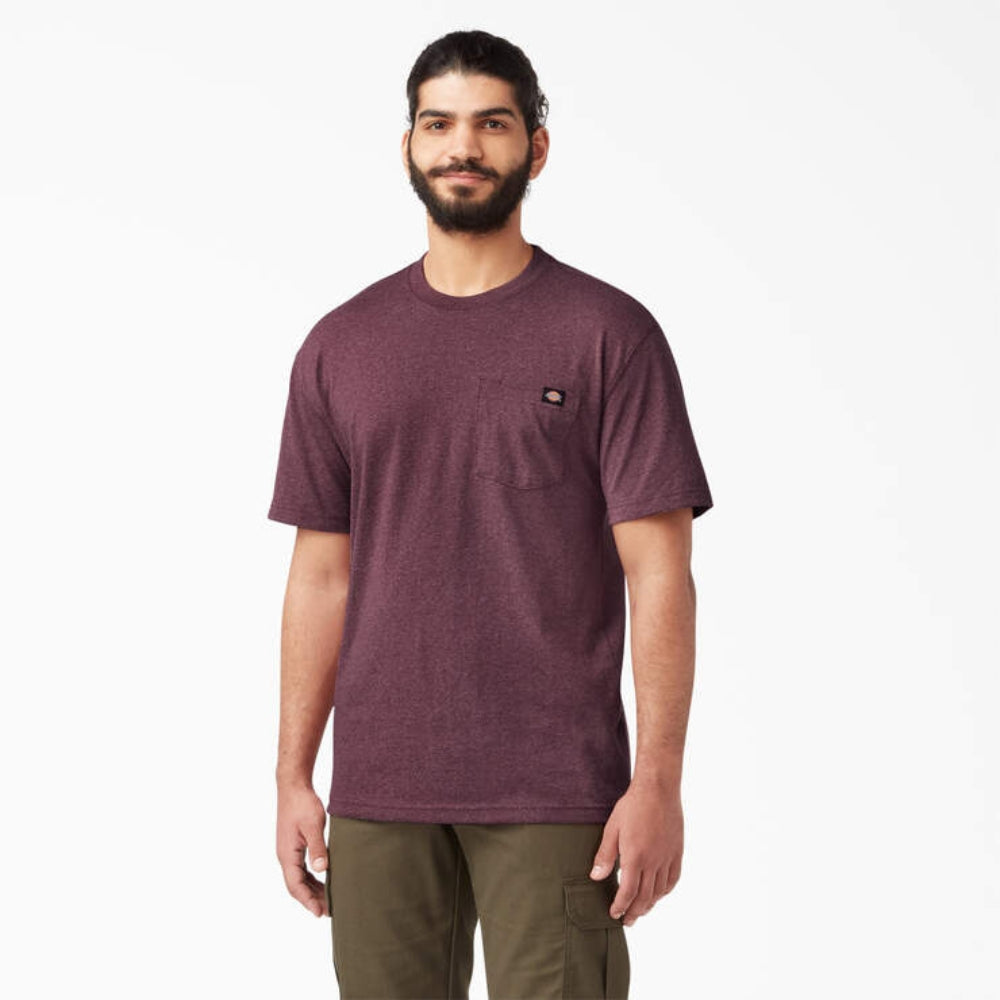 Dickies Men's Heavyweight Short Sleeve Pocket T-Shirt - Relaxed Fit Cotton Crewneck Tee for Work, Casual Wear & Everyday Comfort
