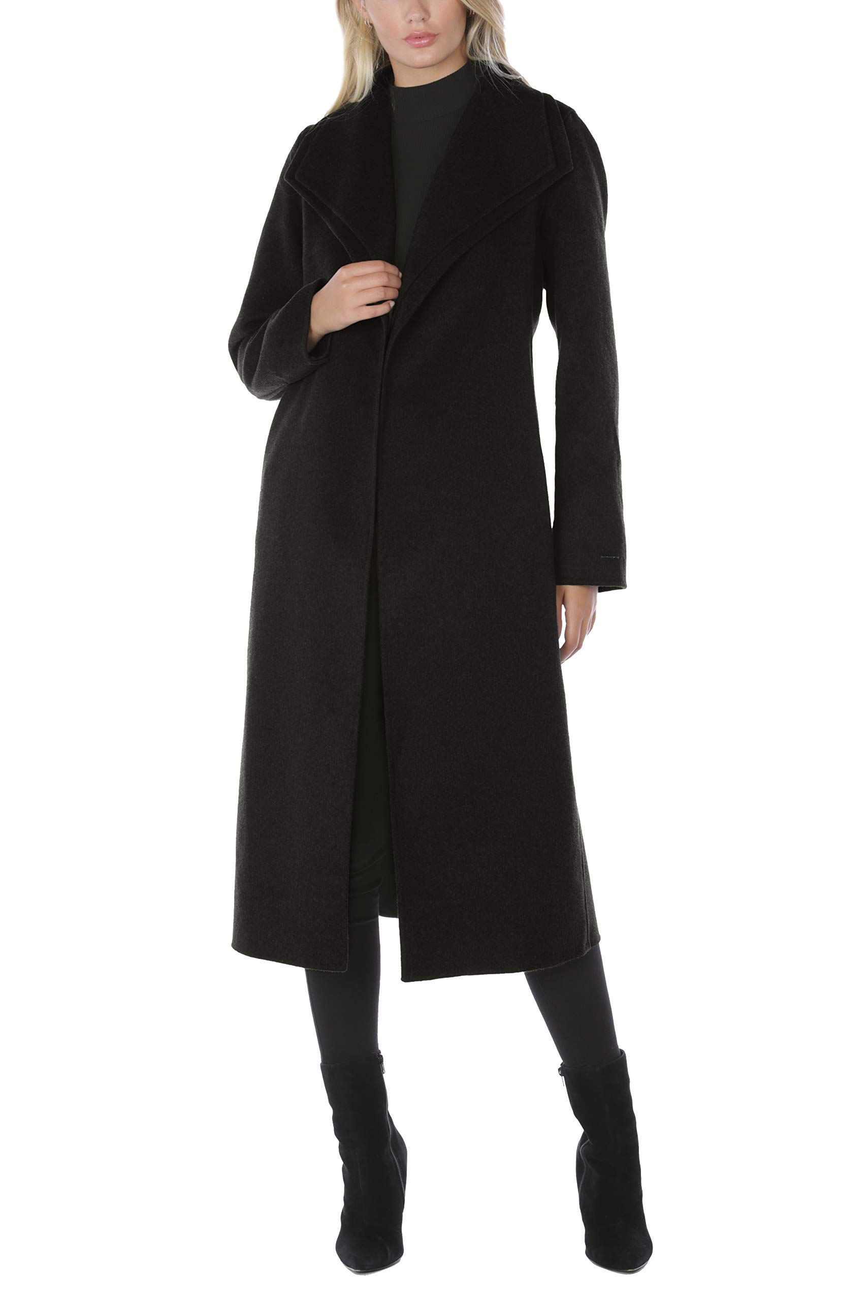 Tahari Women's Maxi Double Face Wool Blend Wrap Coat - Elegant Winter Outerwear for Office, Parties & Special Occasions