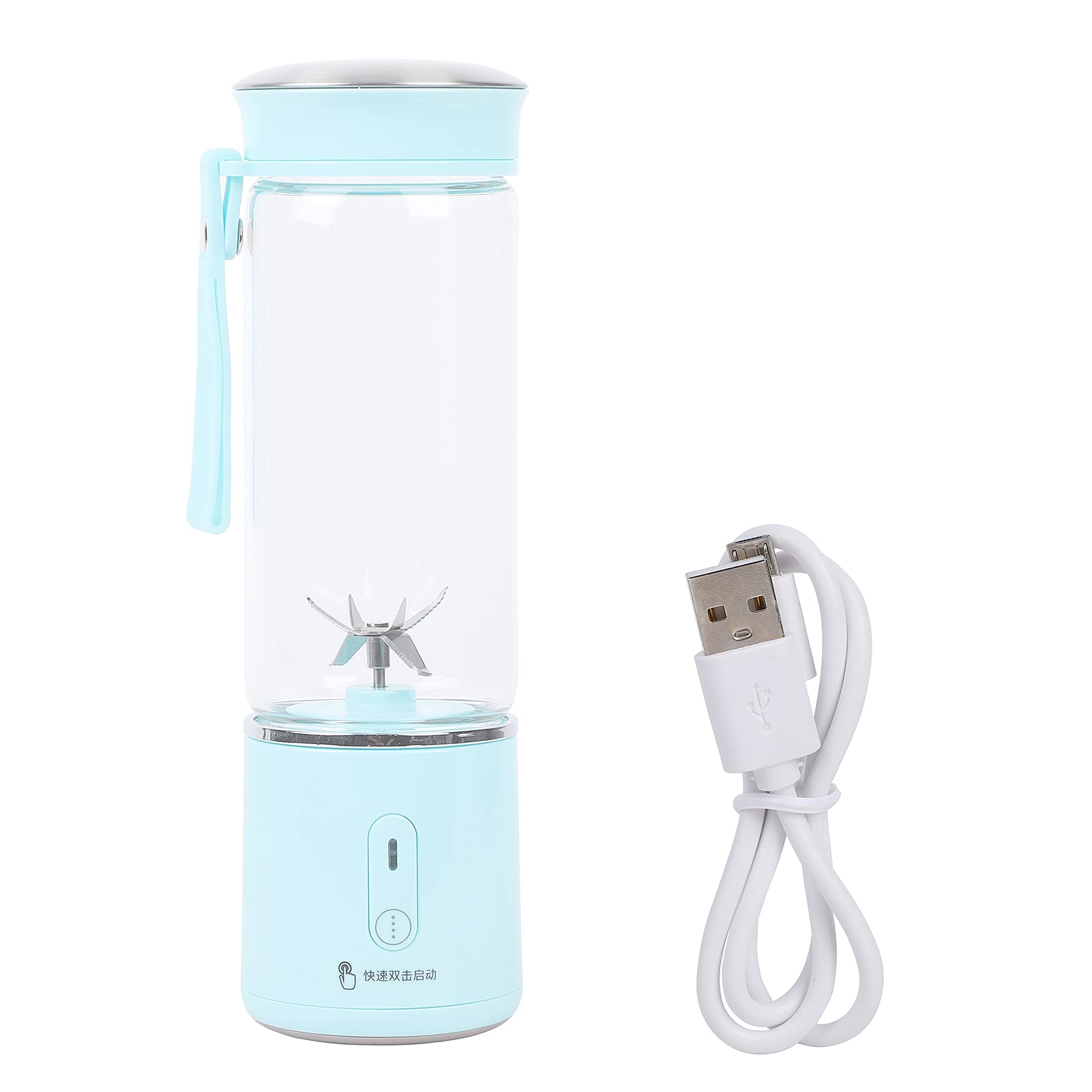 Portable USB Rechargeable 400ml Mini Blender for Smoothies, Shakes & Juices - Handheld Juicer Cup for Home, Travel, Gym & Outdoor Activities | Perfect for Protein Shakes, Baby Food & Healthy Drinks On-The-Go