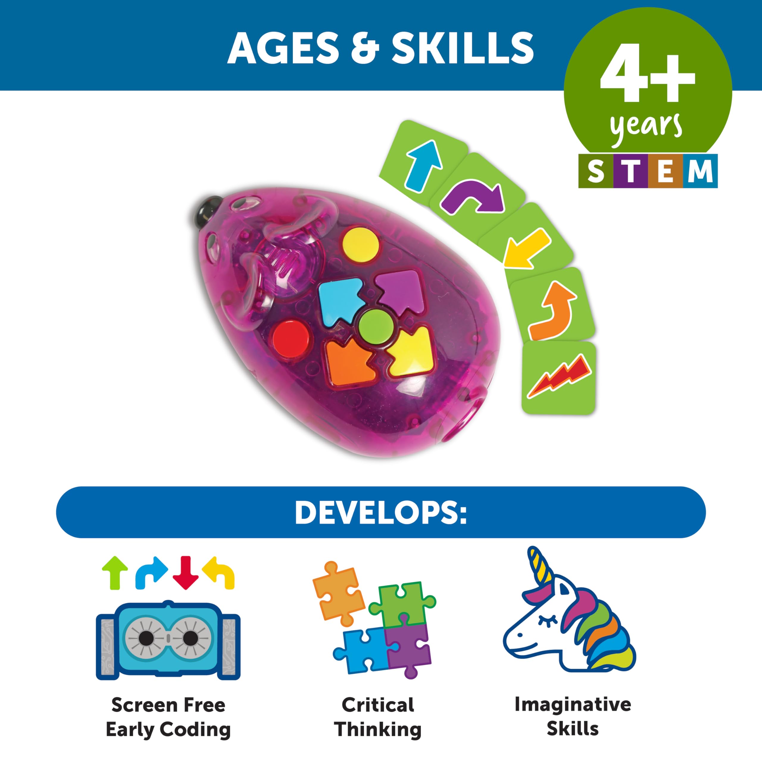 Learning Resources Rechargeable Code & Go Robot Mouse - STEM Coding Toy for Kids Ages 4+, Educational Programmable Robot for Boys & Girls - Perfect for Classroom STEM Activities & Home Learning Play
