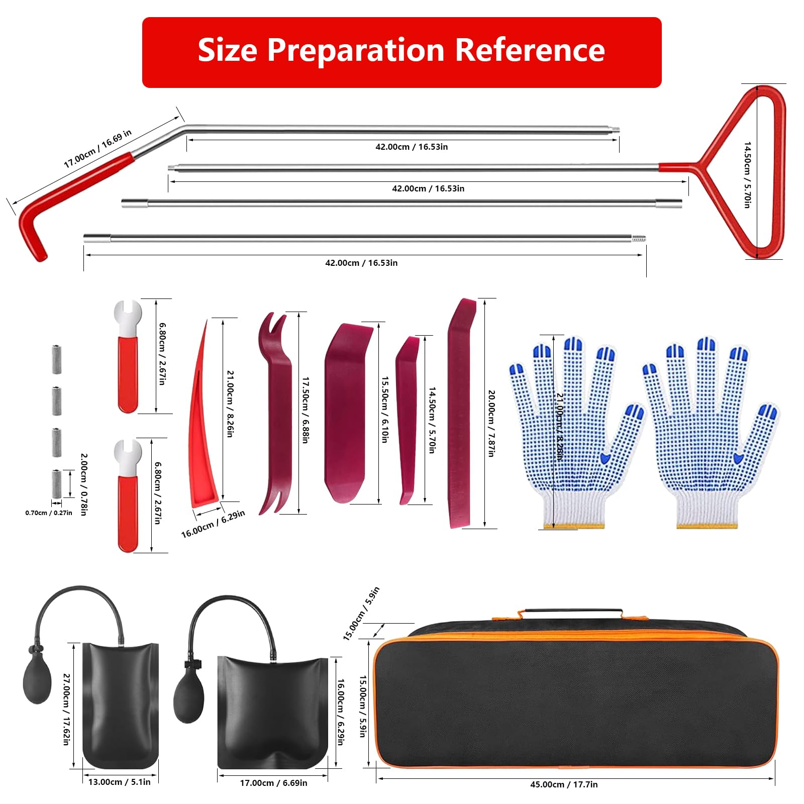 20-Piece Professional Car Tool Kit - Essential Automotive Repair Tools for DIY Mechanics & Emergency Roadside Use