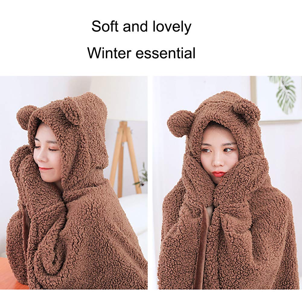 Cozy Lamb Wool Wearable Blanket - Soft Sofa & Office Nap Blanket (43