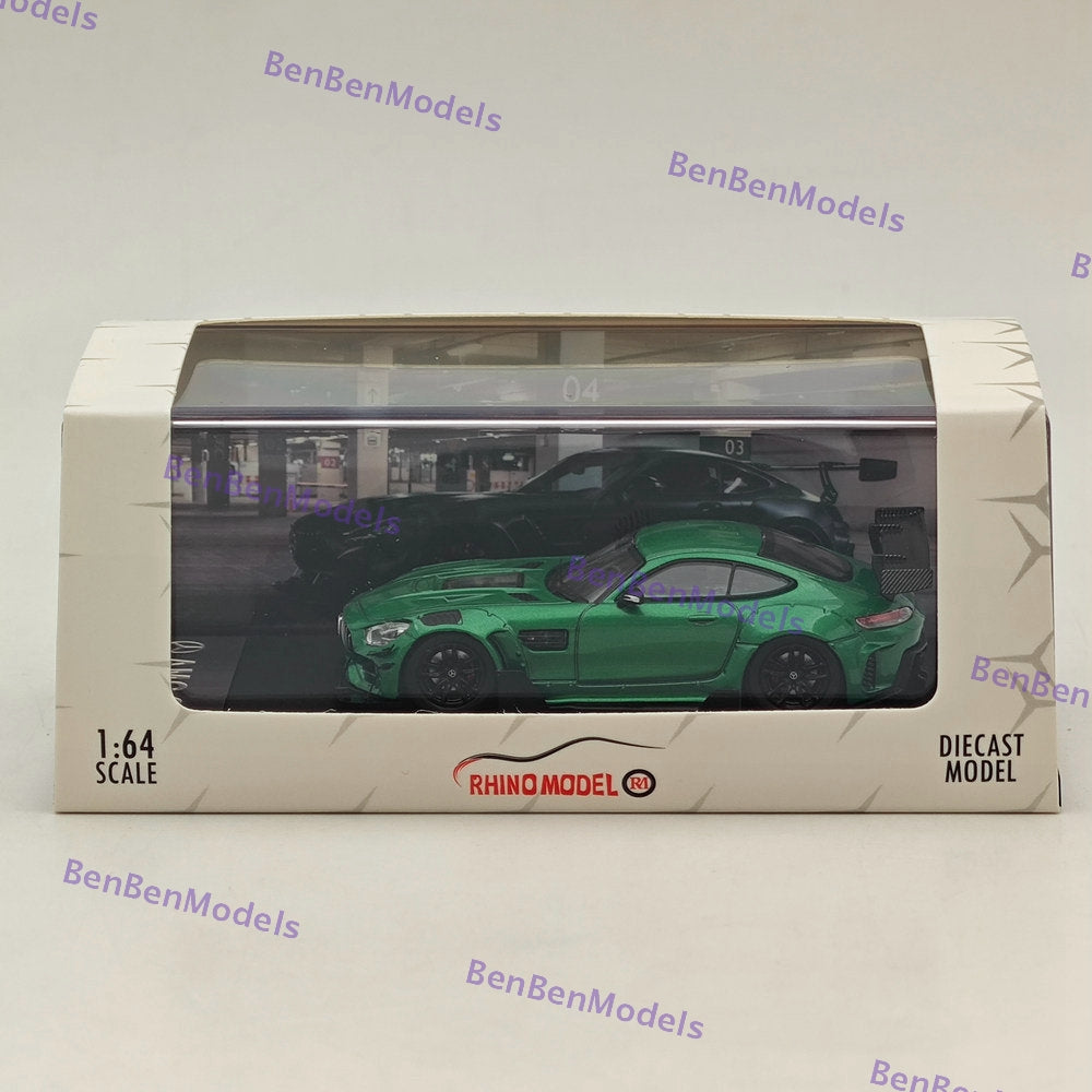1:64 Rhino Model RM Mercedes AMG GTS Widebody Racing Sports Car Diecast Model - Green Collectible Toy for Display, Racing Enthusiasts & Car Lovers