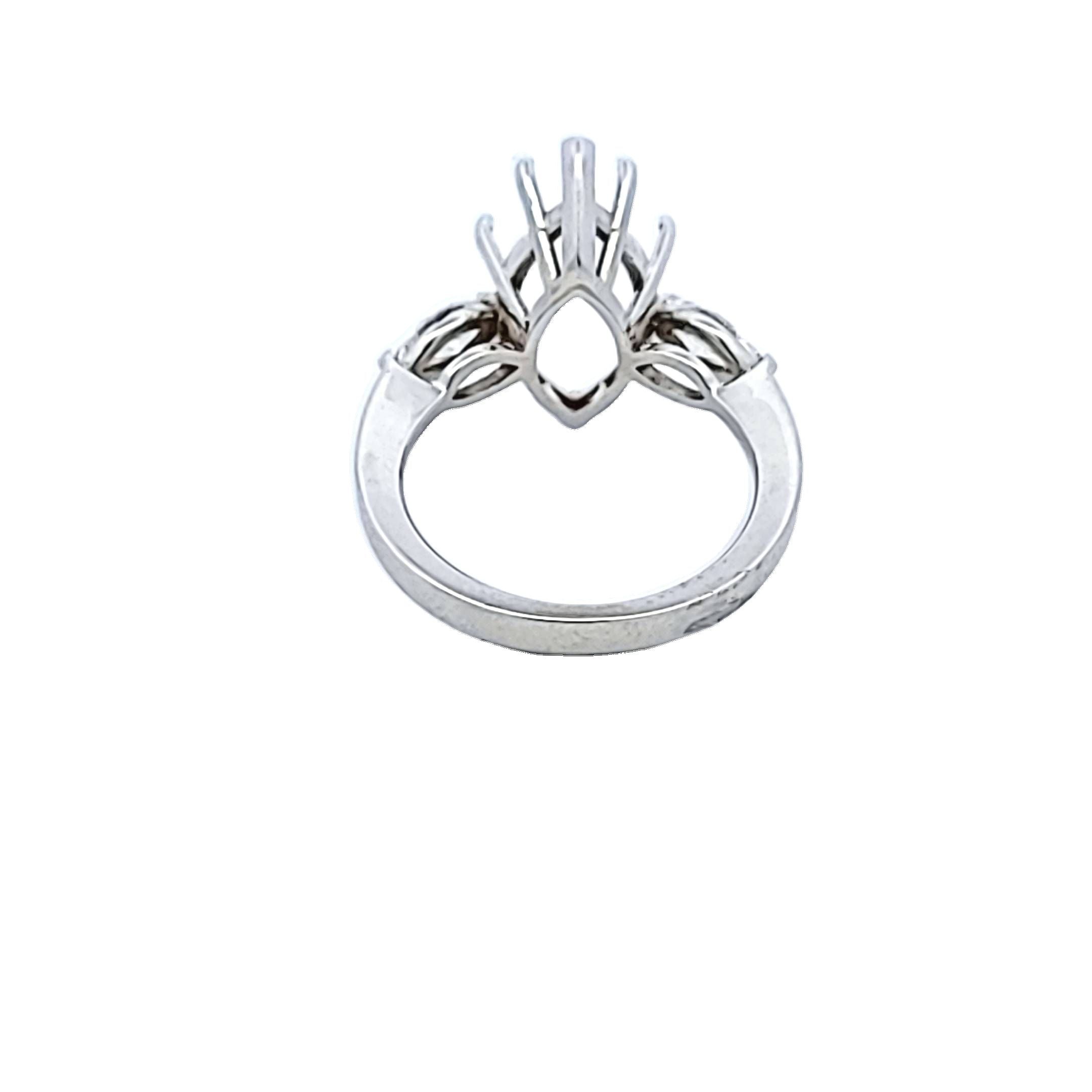 0.45 Carat Marquis Cut E SI1 Diamond Engagement Ring in 18K White Gold - Perfect for Proposals, Weddings & Anniversary Gifts